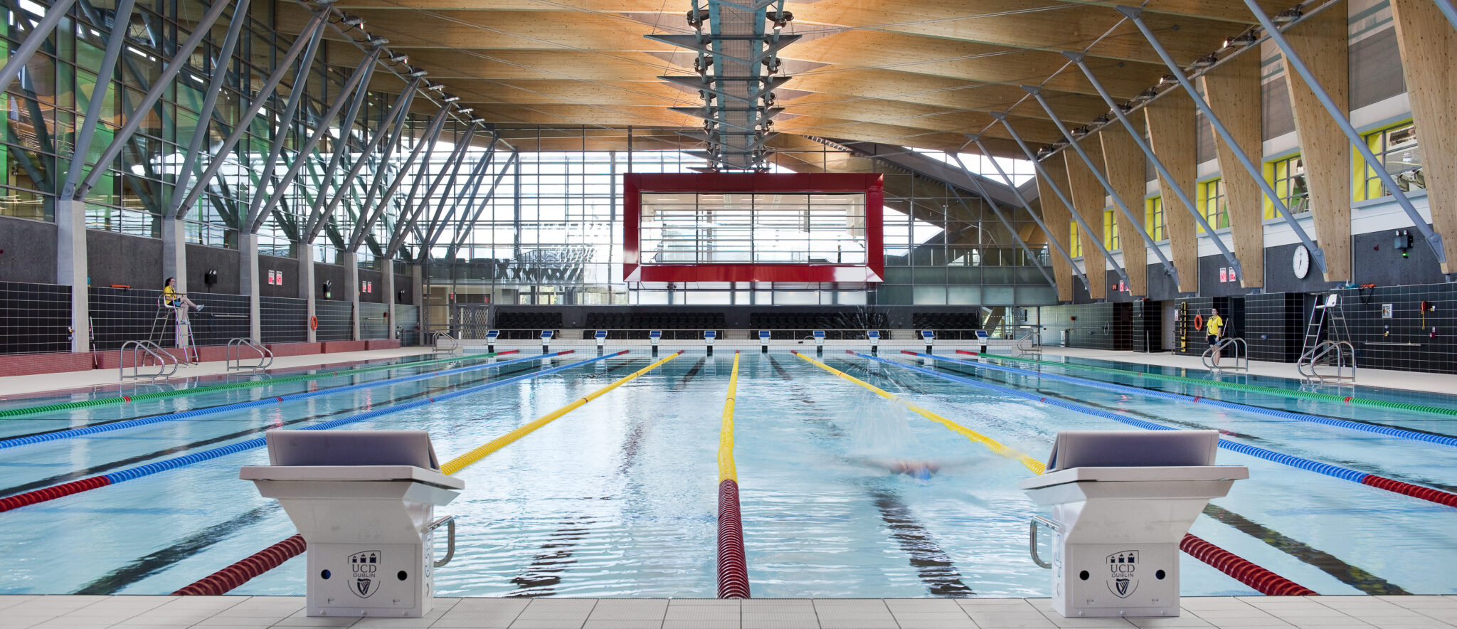 Commercial swimming pool tiling supplied and fitted for Olympic standard pool