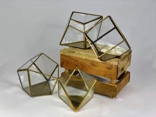 Brass Geometric Terrariums