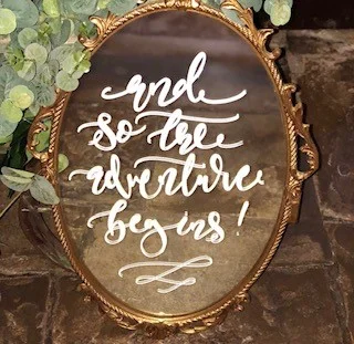 Medium Brass Decrotive 'and so' Mirror