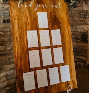 Wooden Veneer 'Find Your Seat'
