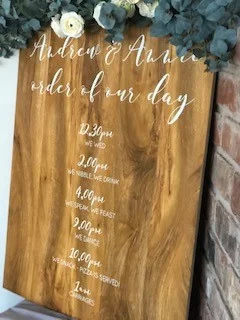 Wooden Veneer Order of the Day Plan