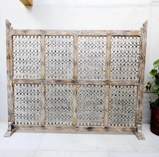 Vintage Wooden & Iron Screen