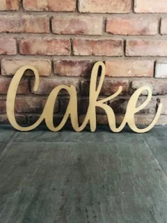 Gold Cake Sign