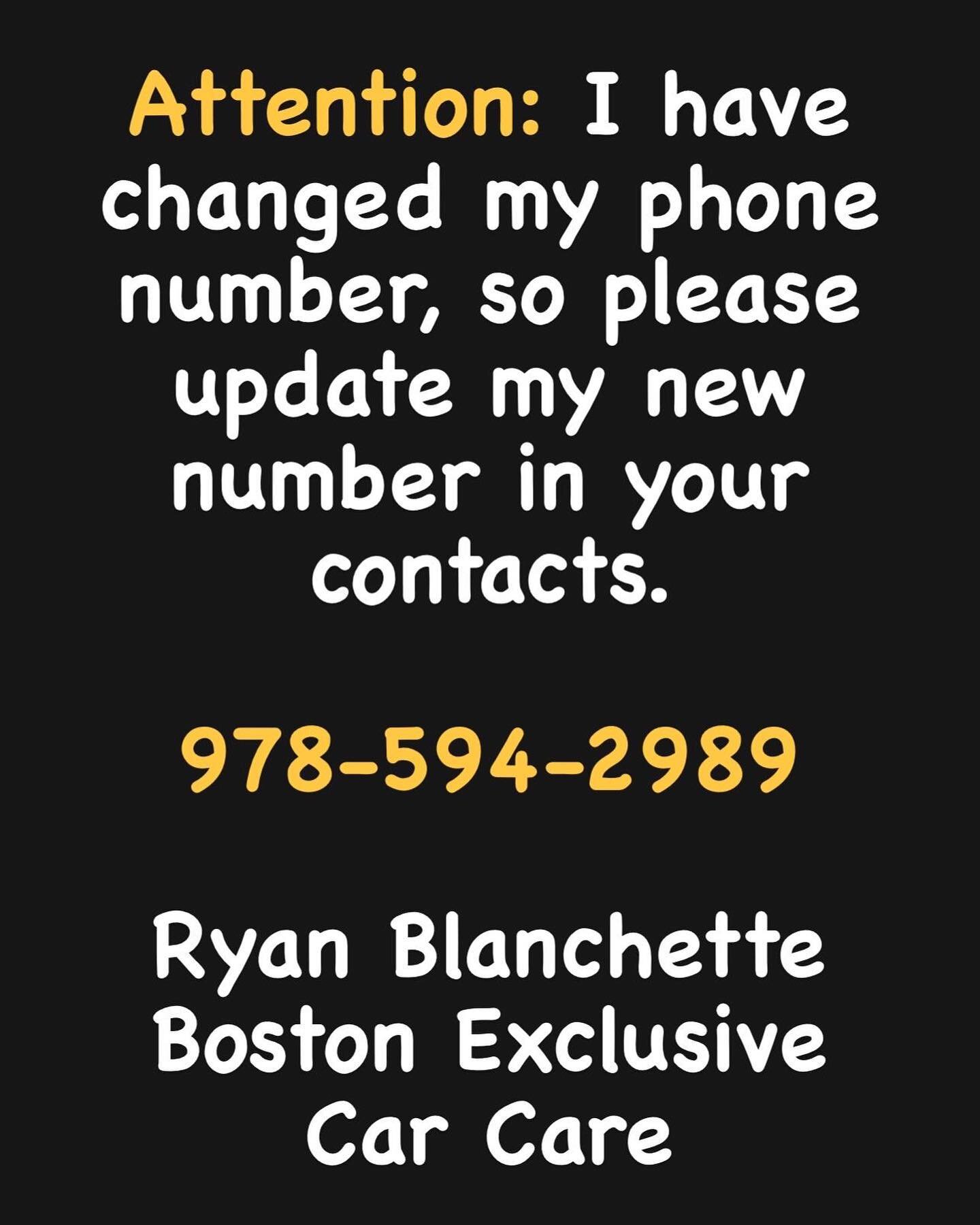 I no longer have my old numbers and have changed my new number to 978-594-2989. So please update your contacts. Thanks!