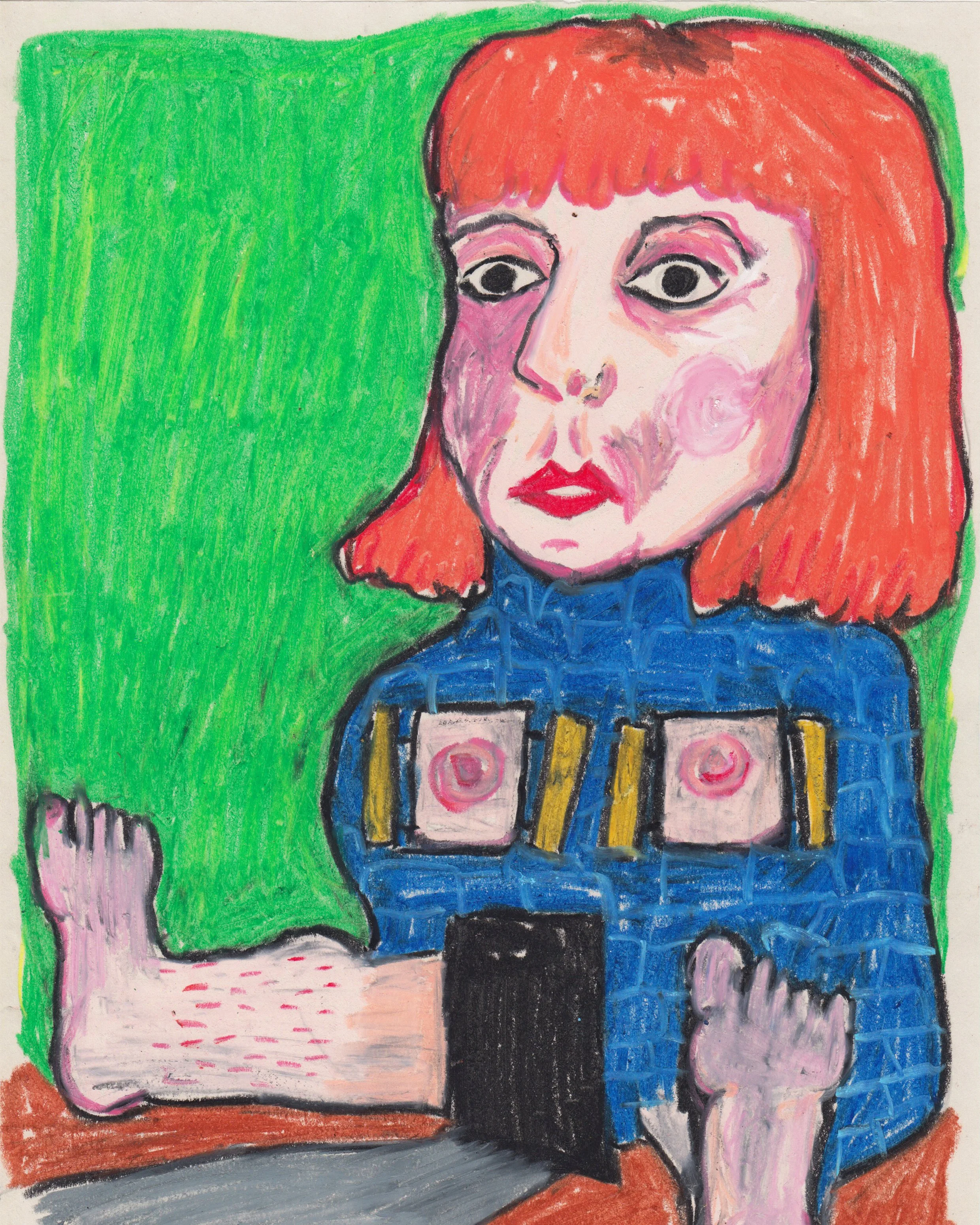 'House Girl' Original Drawing