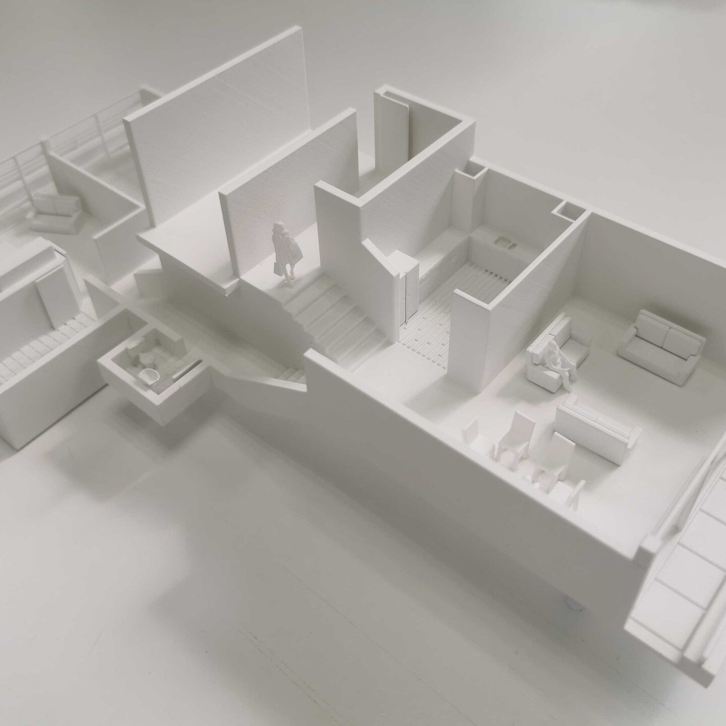One is of the best ways to show your client's #fitoutinteriors is with a #3dprinted model - gives a feel of space and scale and of course layout. #architecture #architects #modelmaking #3dprinters