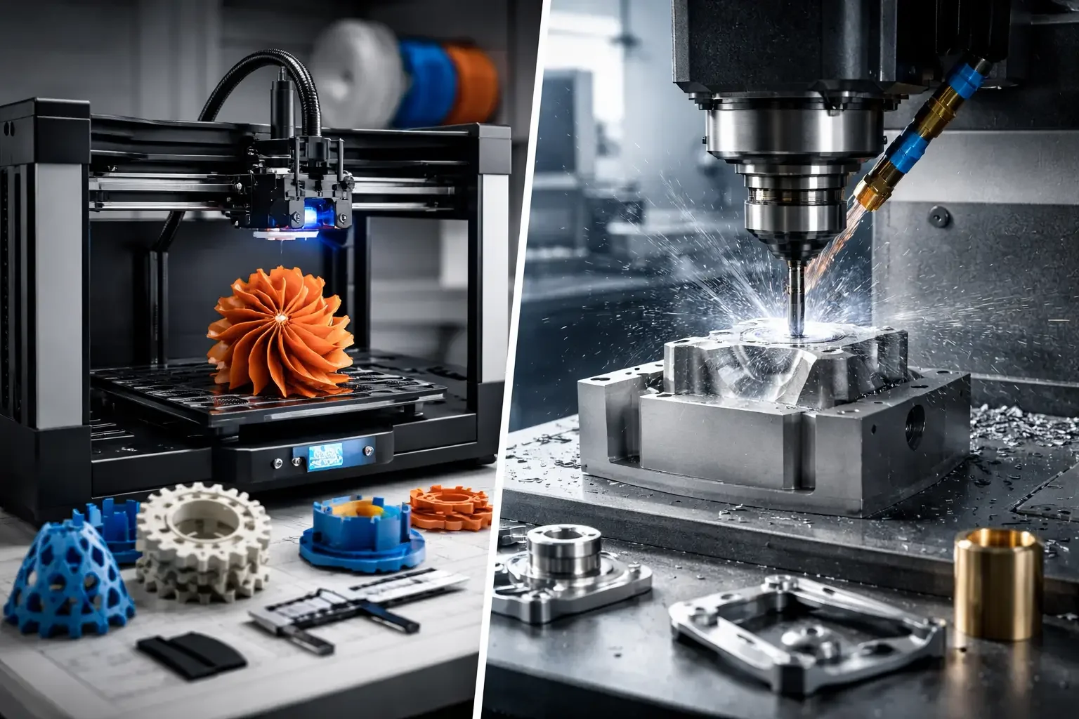 3D Printing vs CNC Machining