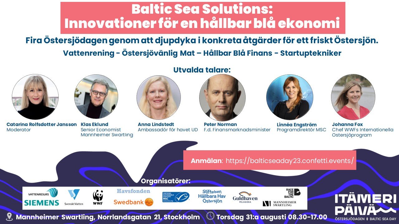 Pressmeddelande: Baltic Sea Solutions – Framtidens lösningar för Östersjön 