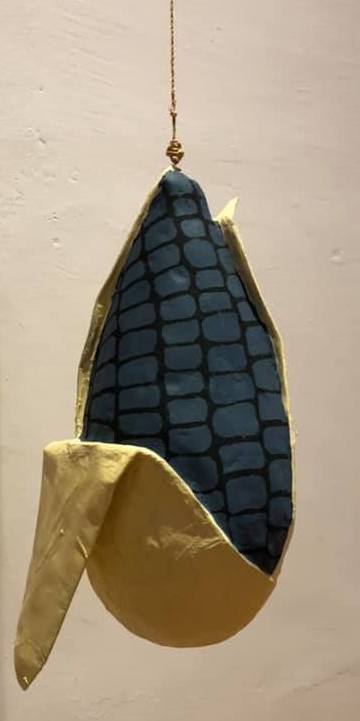 Blue Corn, 2018, paper mache