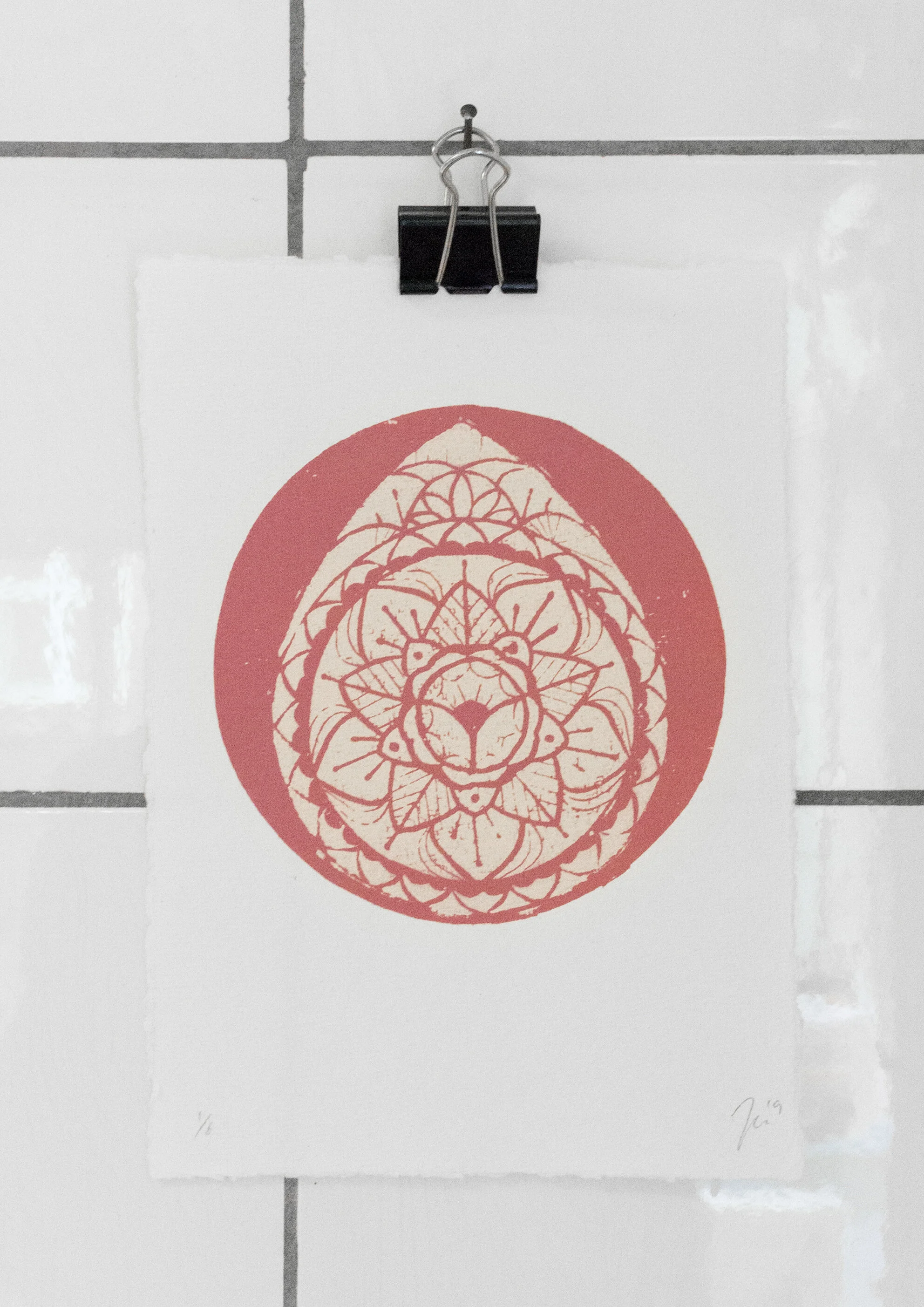 Symmetry - Linocut