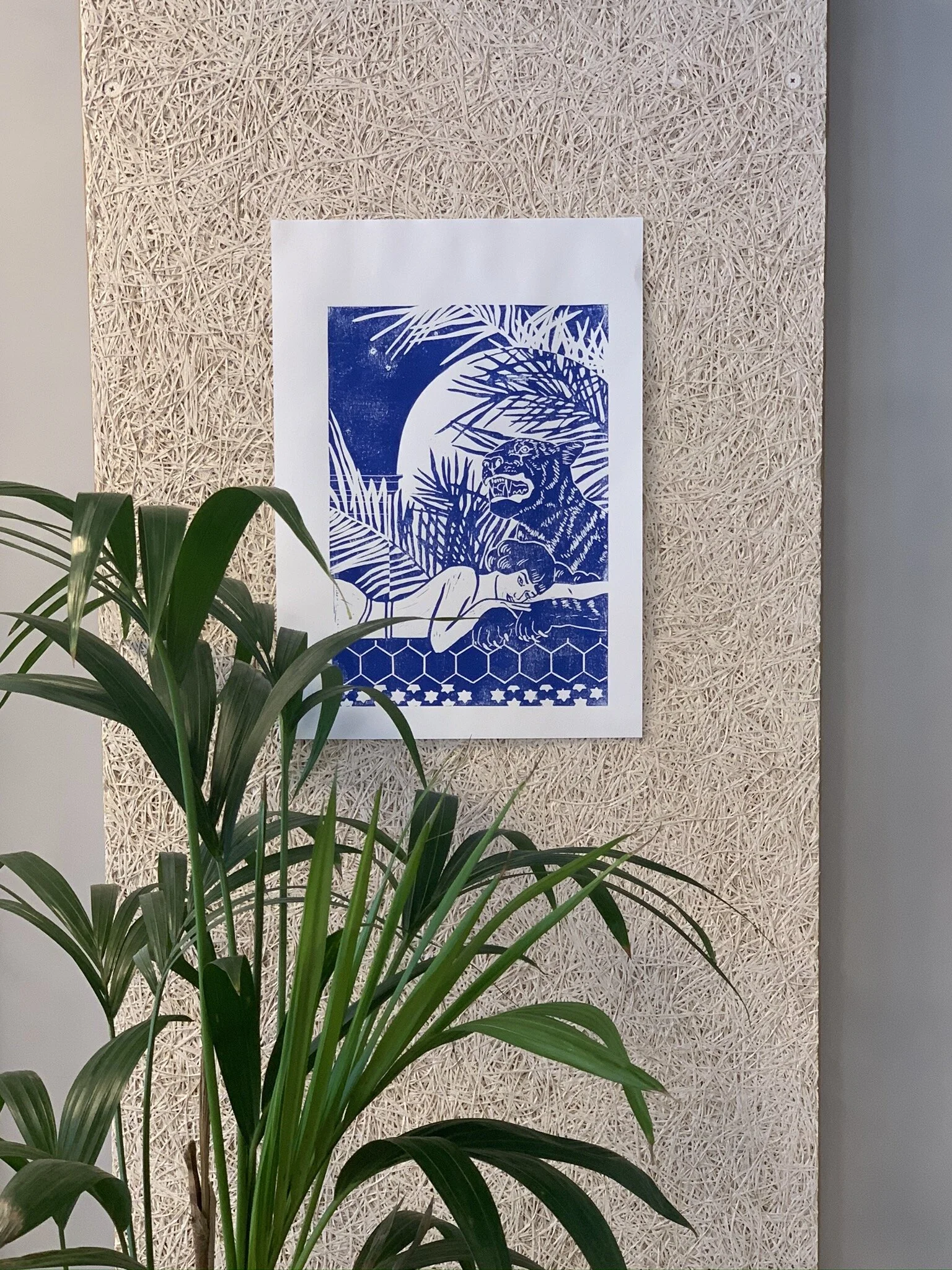 Tiger Queen - Linocut
