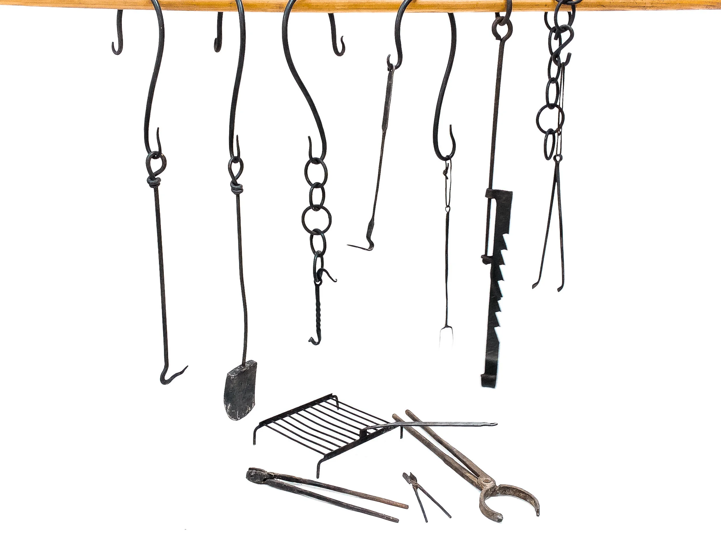 Závesné háky a reťaze + kovové doplnky