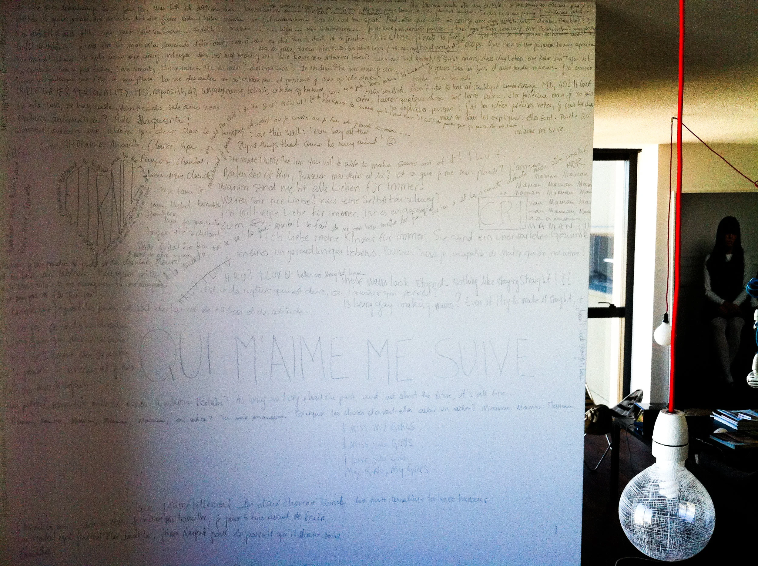 Der Schrei, Drawing on a Montevideo apartment wall, 250cm x 160 cm, 2012
