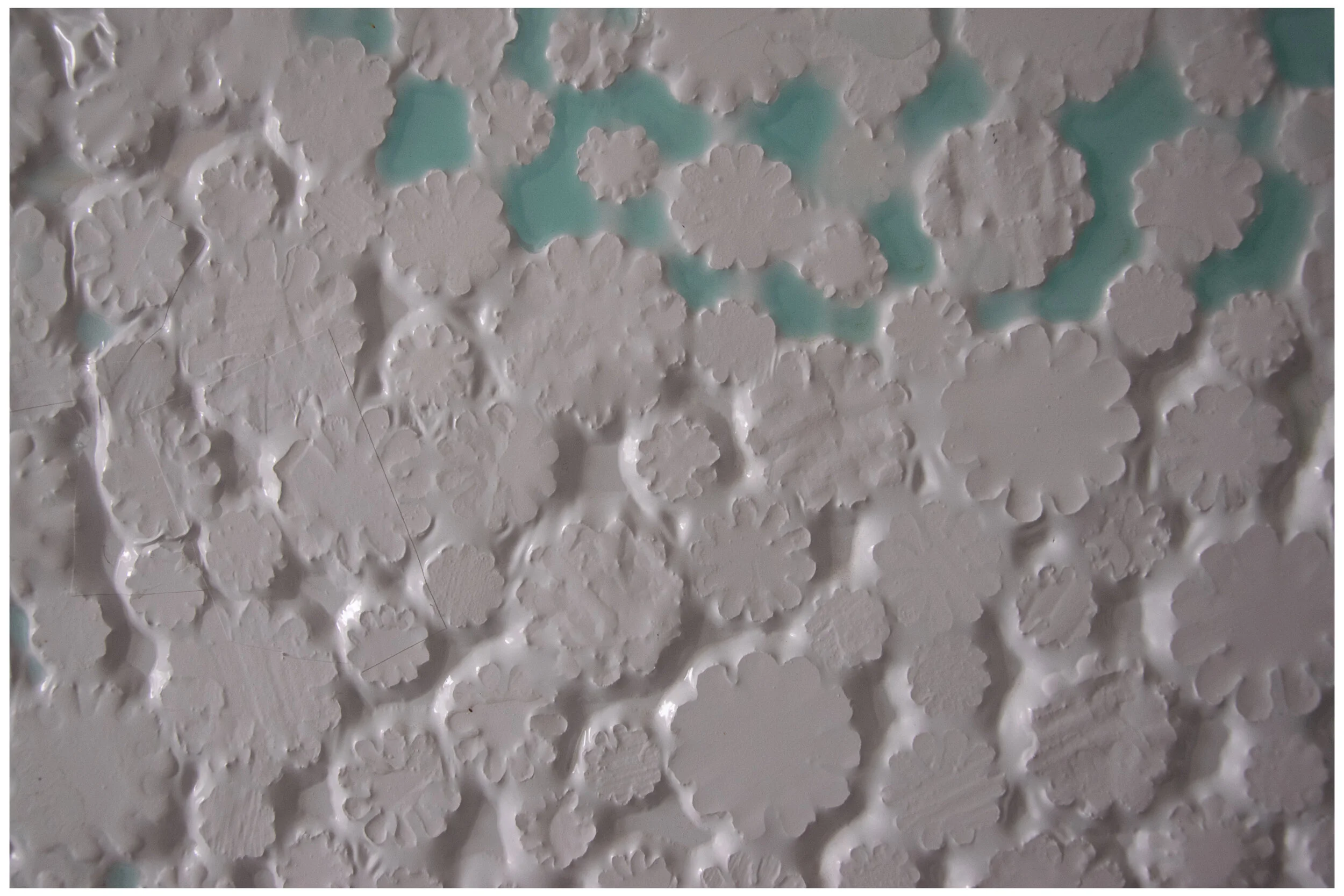 Untitled,  plaster and plastc sheet, detail. 2020