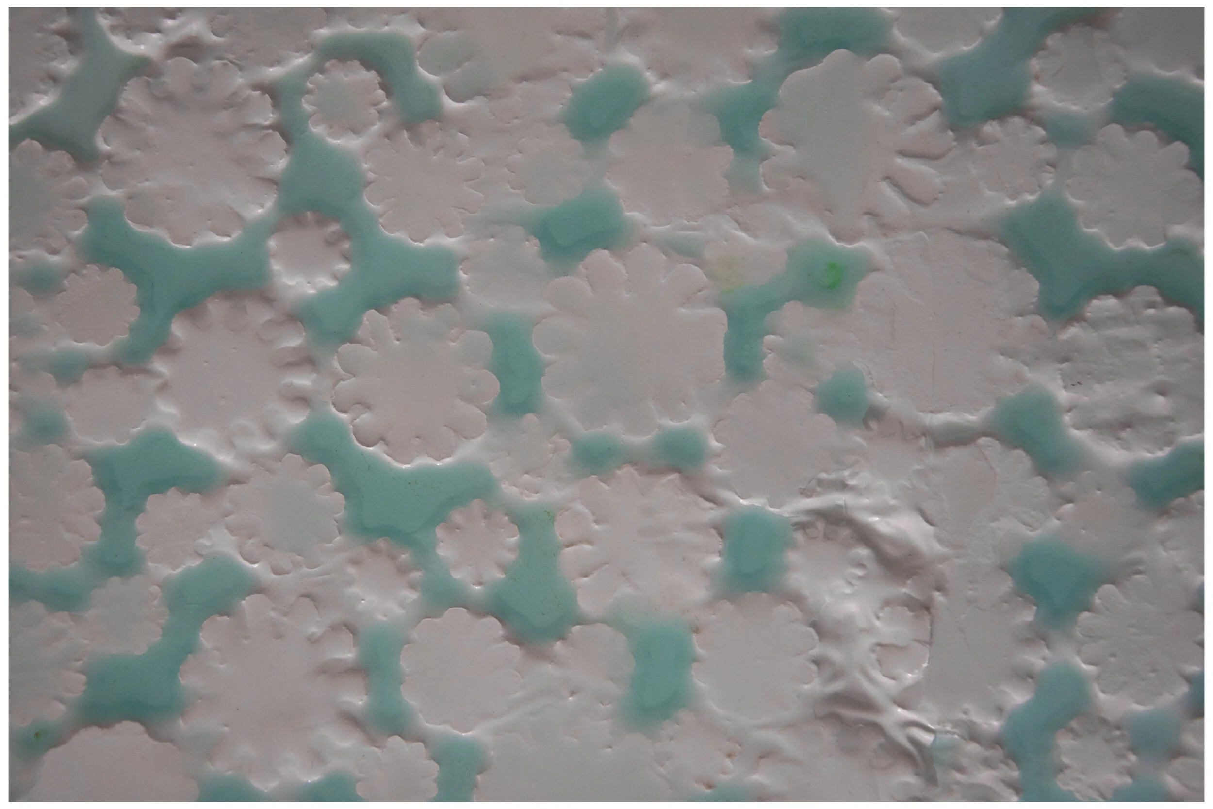 Untitled,  plaster and plastc sheet, resin, detail. 2020
