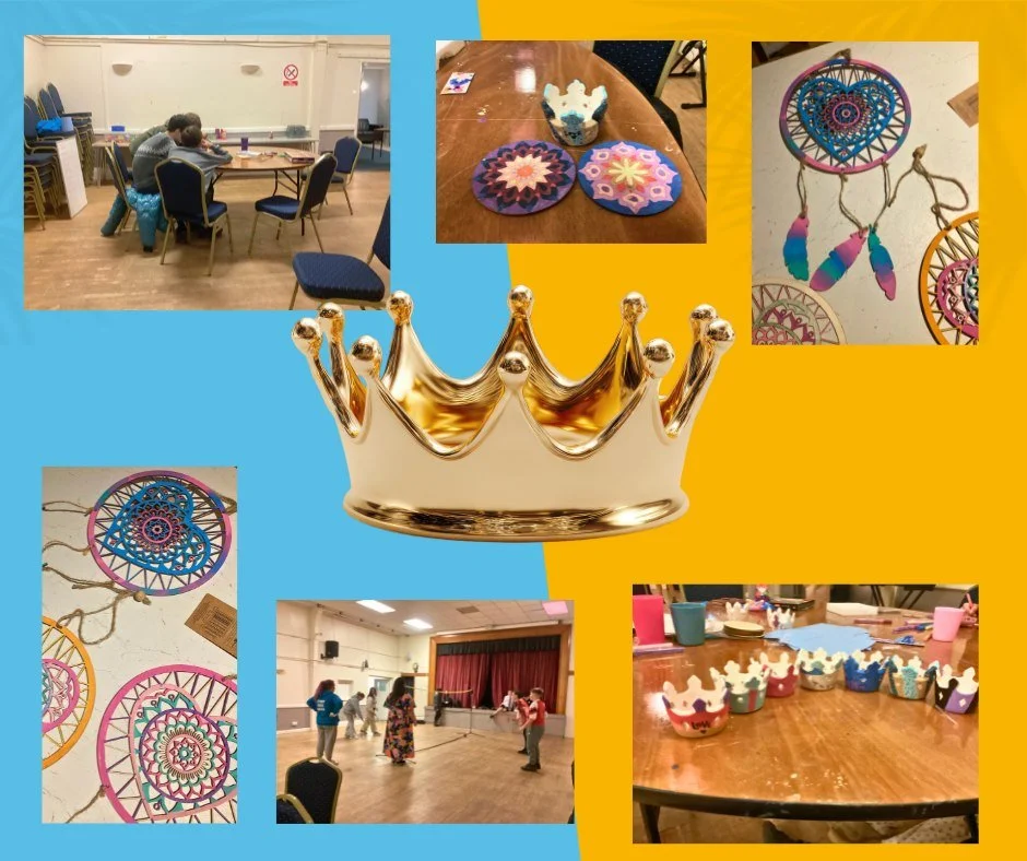 Dream catchers, crowns, badminton, Uno, board games and a rare dry evening on the Rec on Wednesday when we were in the pavilion. Longer and lighter evenings are almost here, our camping chairs and fire pit are itching to be let out the shed!