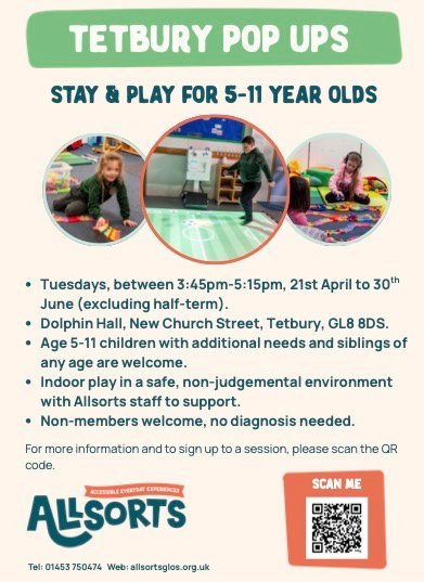 There are just 4 weeks left of this fantastic offering at The Dolphins Hall.

Join Allsorts every Tuesday after school for a relaxed Stay &amp; Play session for children aged 5&ndash;11. Head down after school pick-up for a chance to play, unwind, an