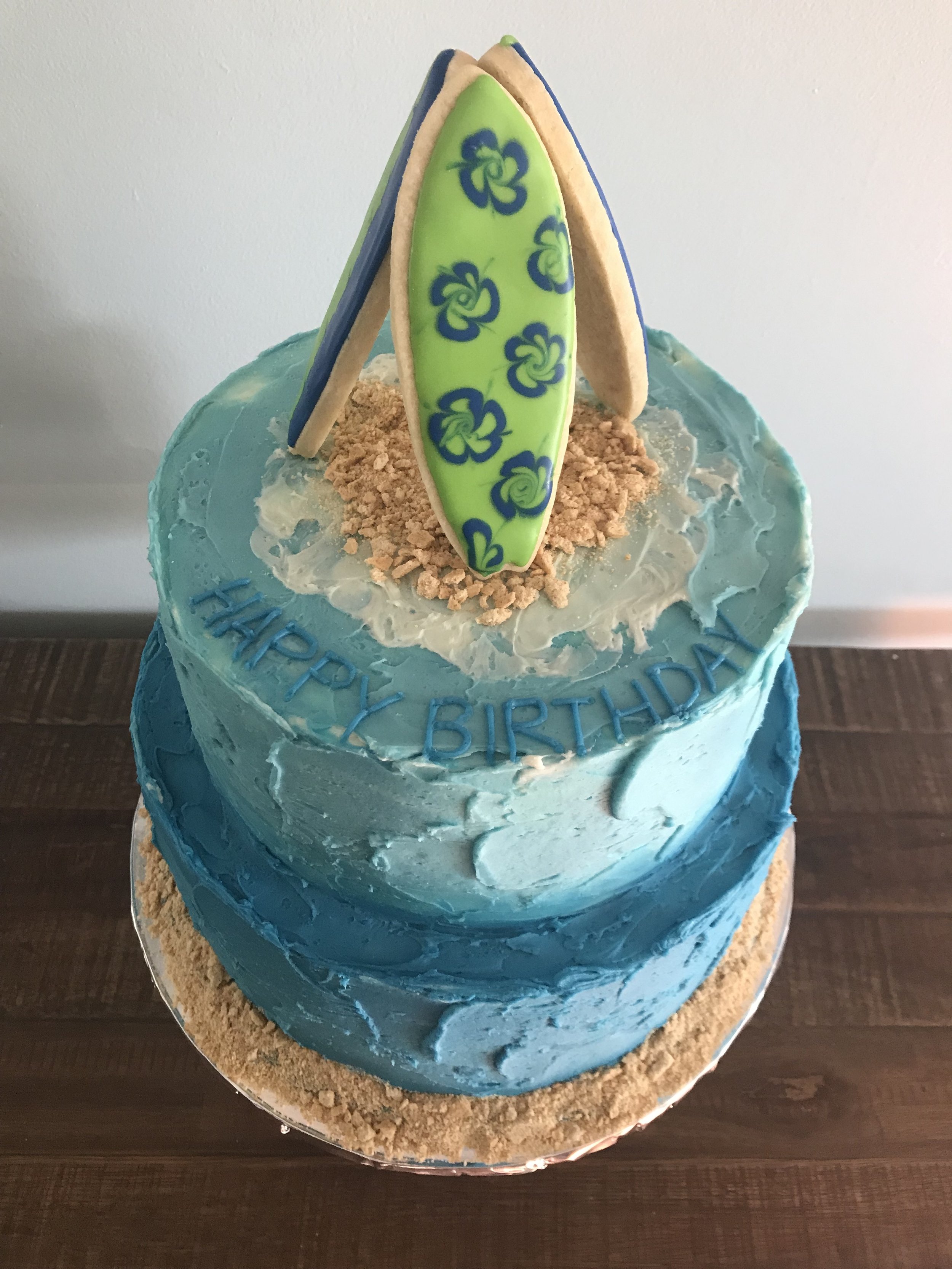 Surf Theme Birthday Cake