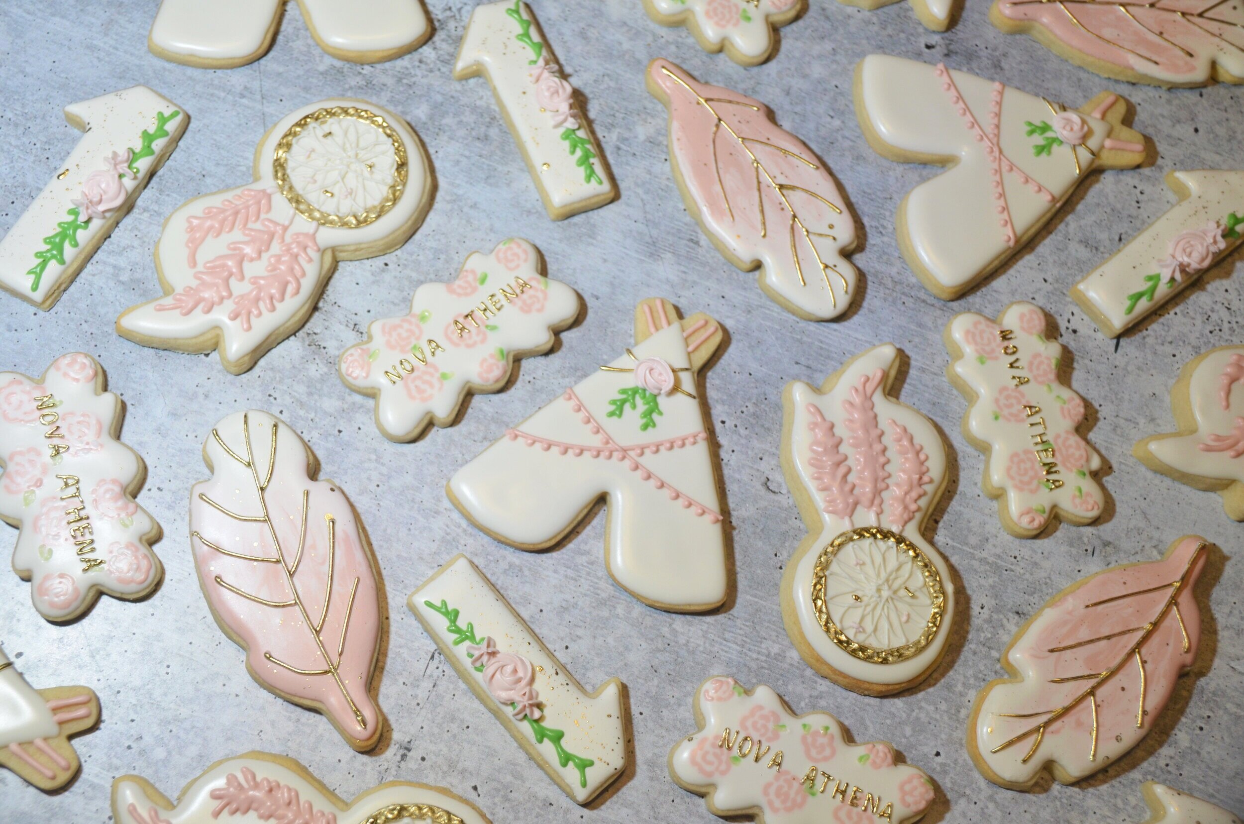 Boho First Birthday Cookies