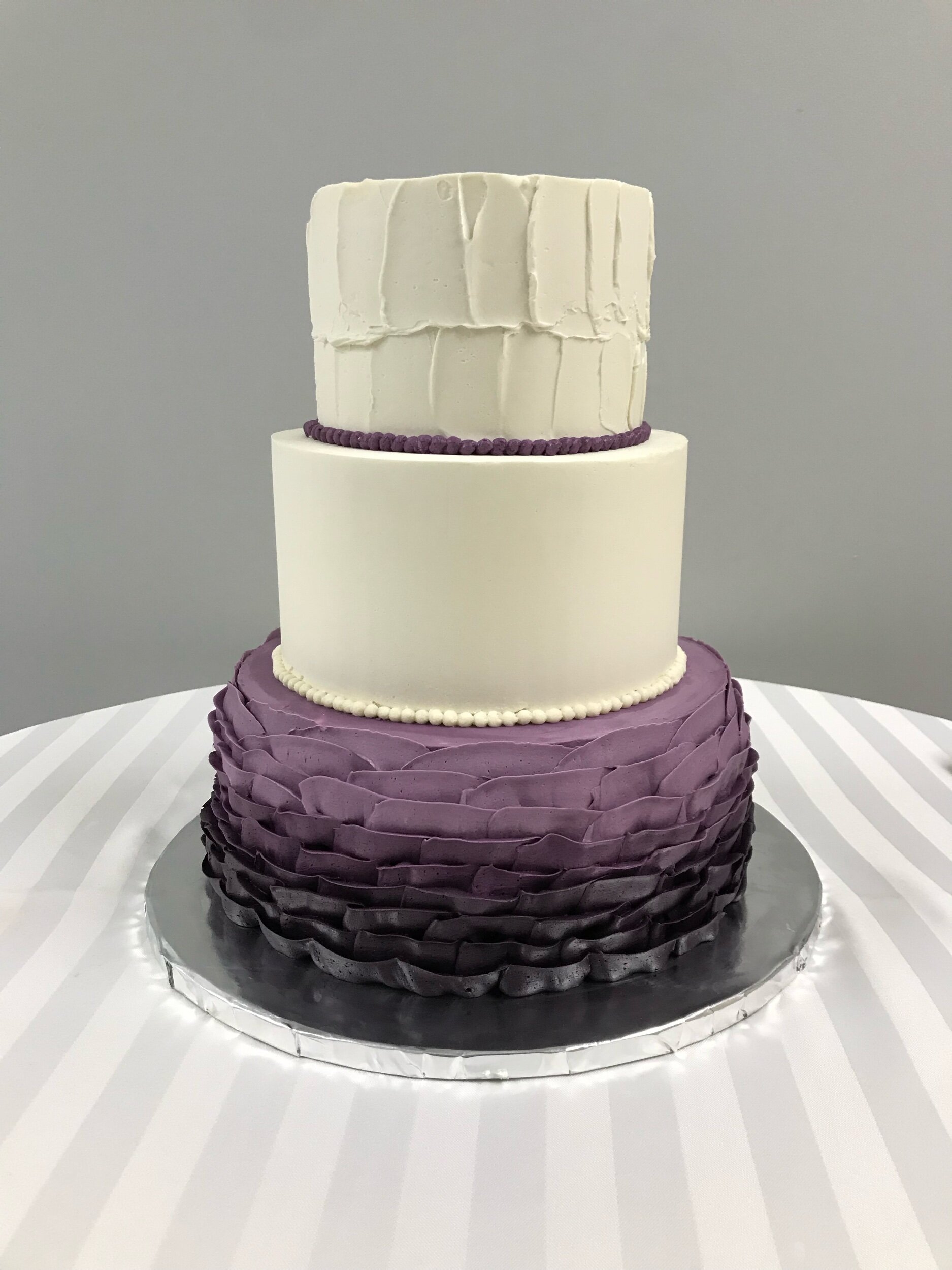 Purple Ombré Wedding Cake