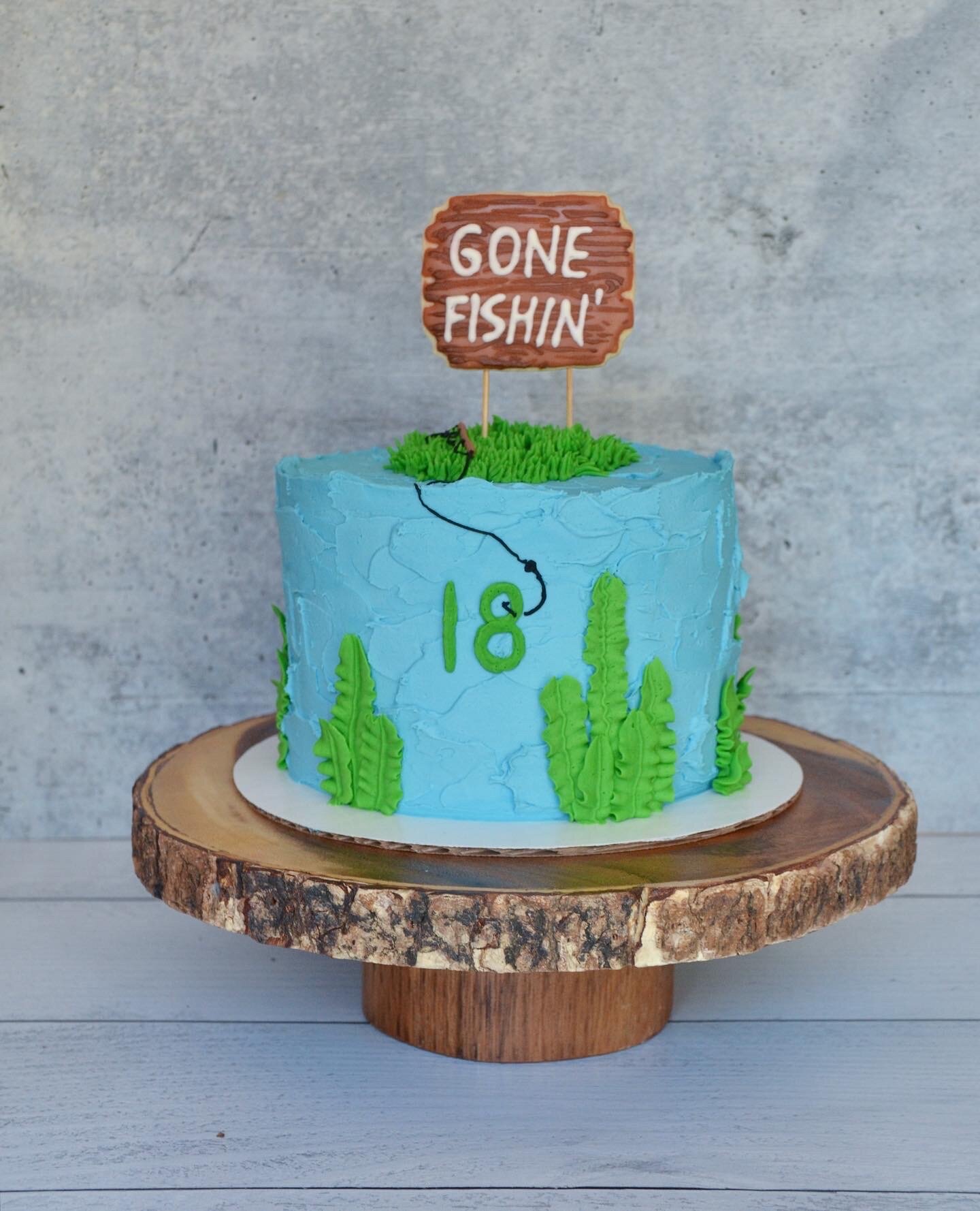 Gone Fishing 18th Birthday Cake