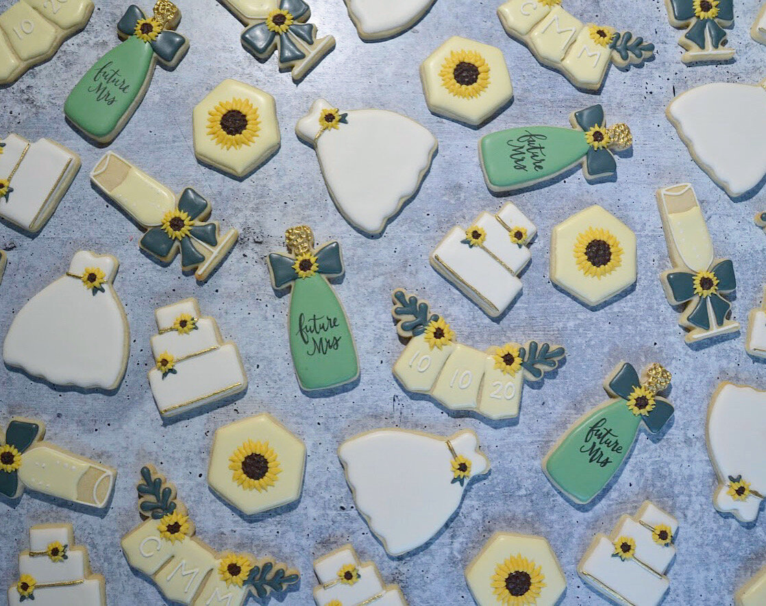 Sunflower Bridal Shower Brunch Cookies