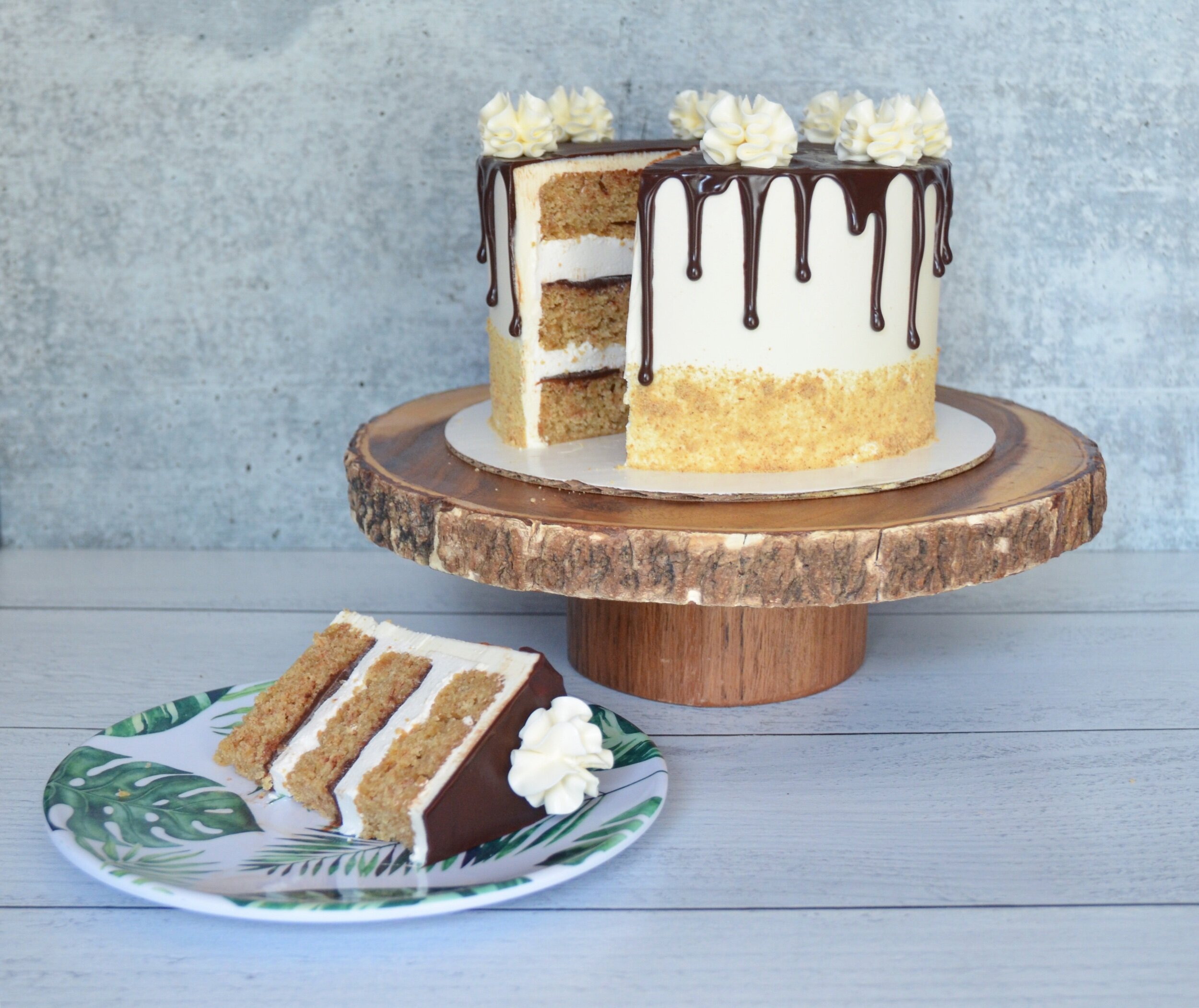 S’mores Cake - Graham Cake with Marshmallow & Chocolate Ganache Filling