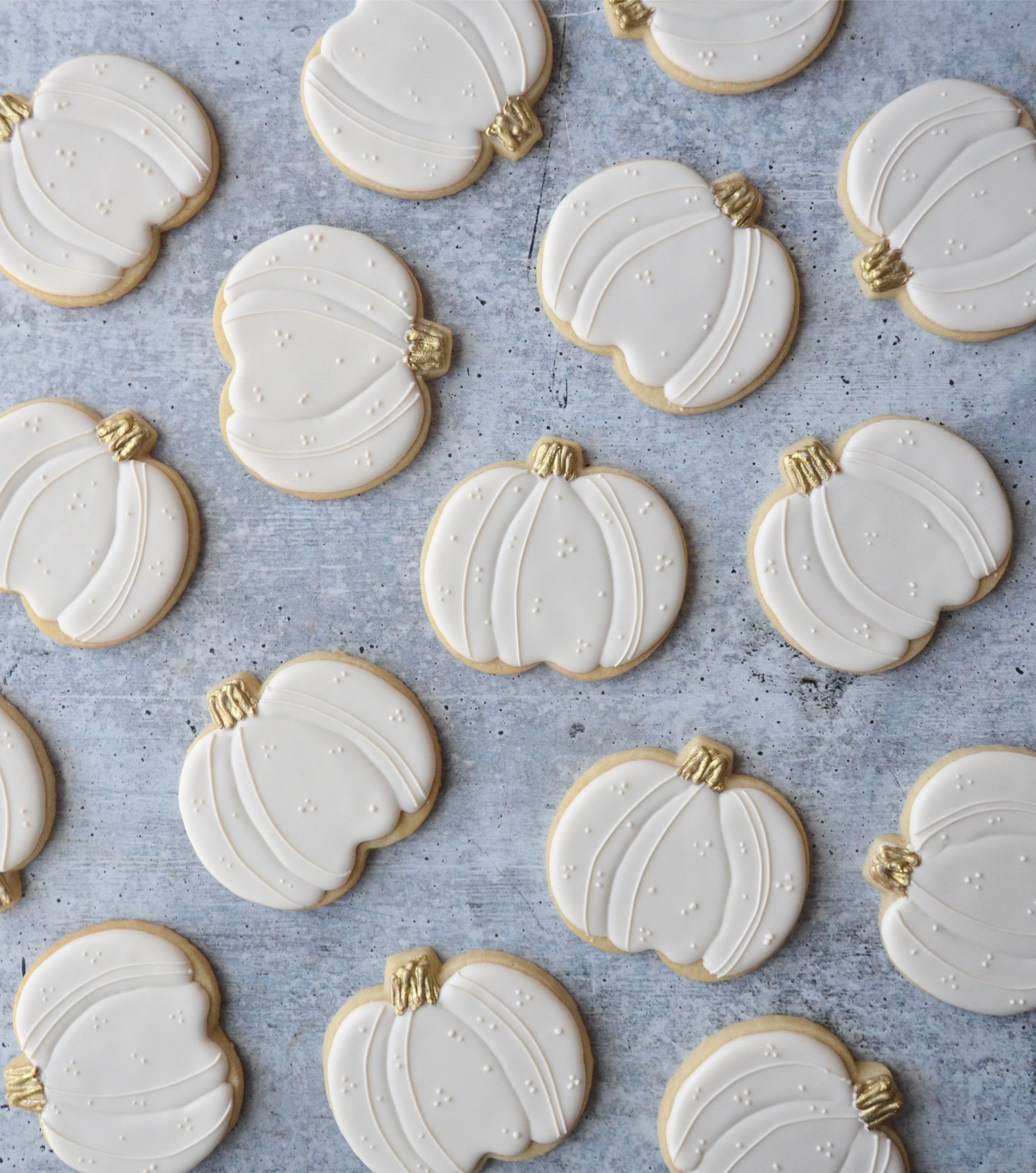 White Pumpkin Sugar Cookies