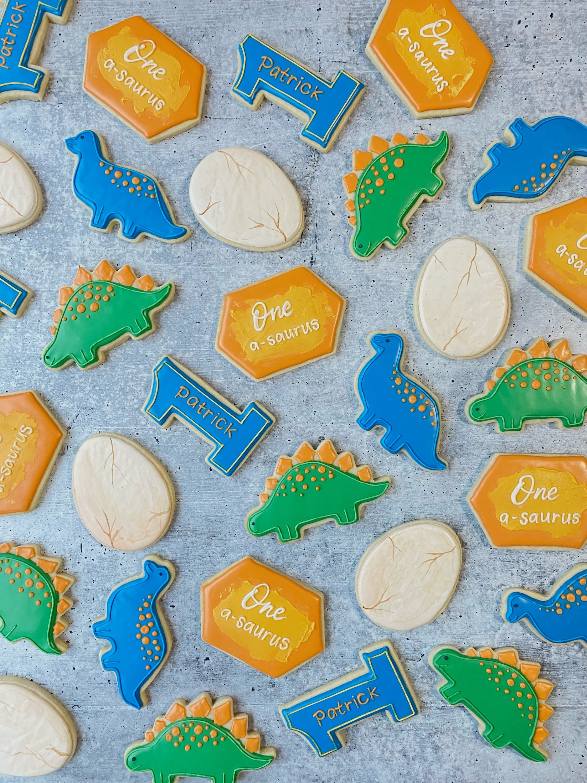 One-asaurus Dinosaur Cookies