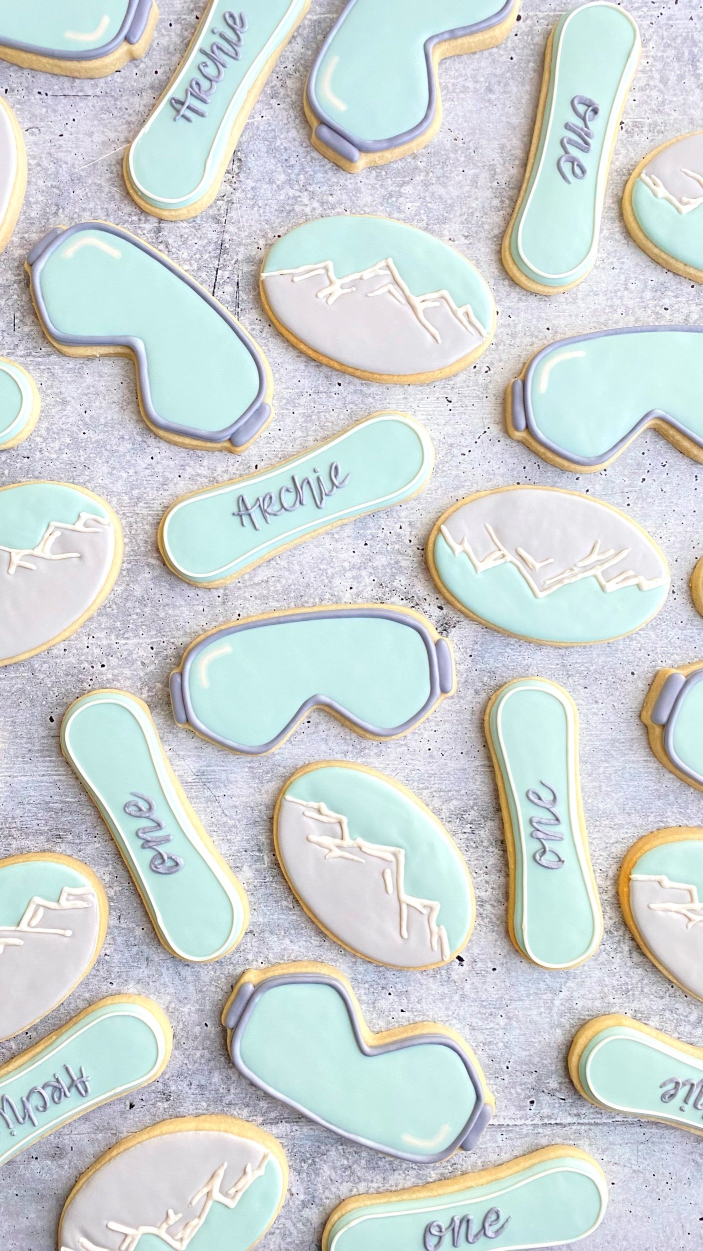 Snowboard Sugar Cookies