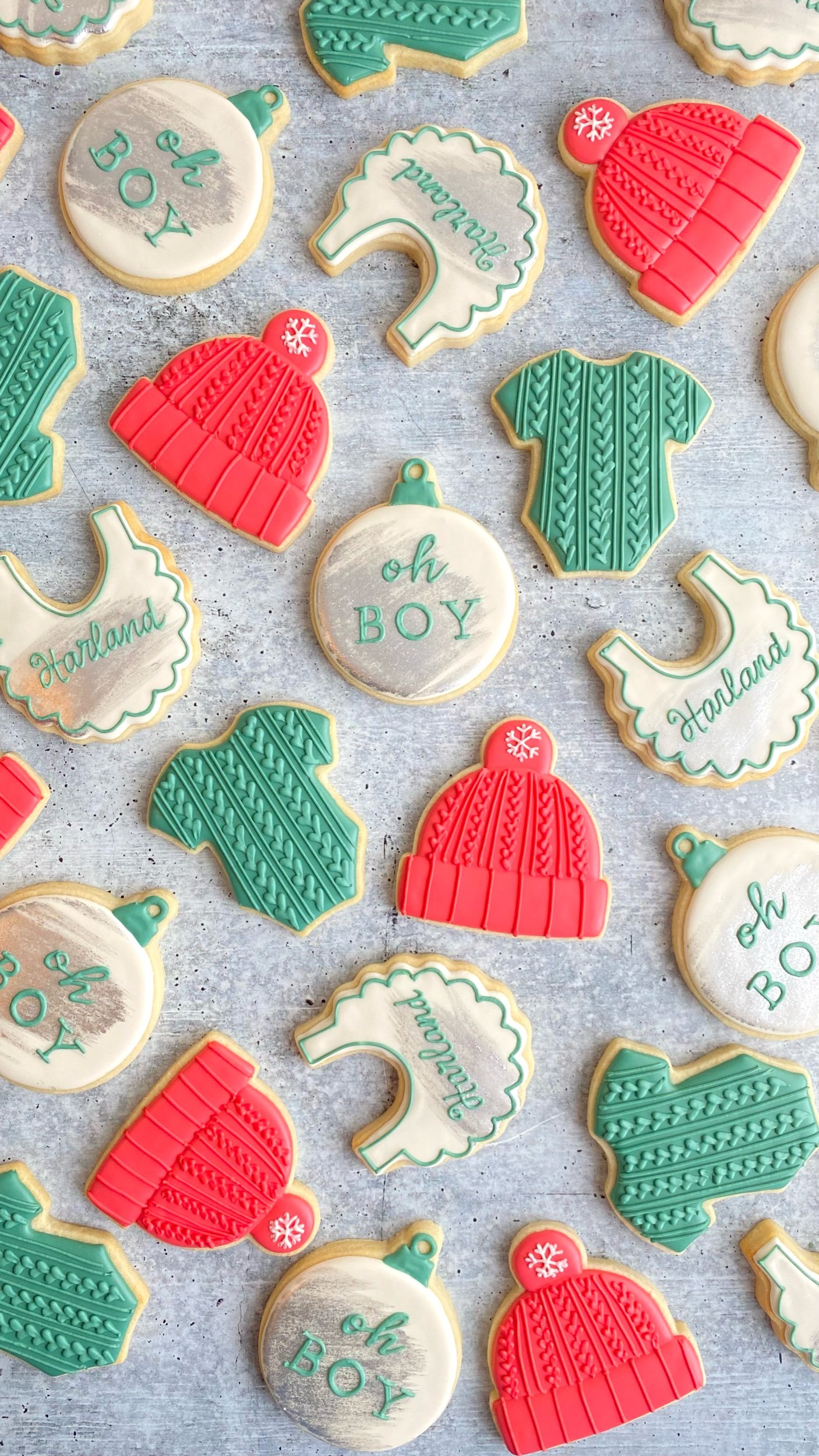 Christmas Baby Shower Cookies