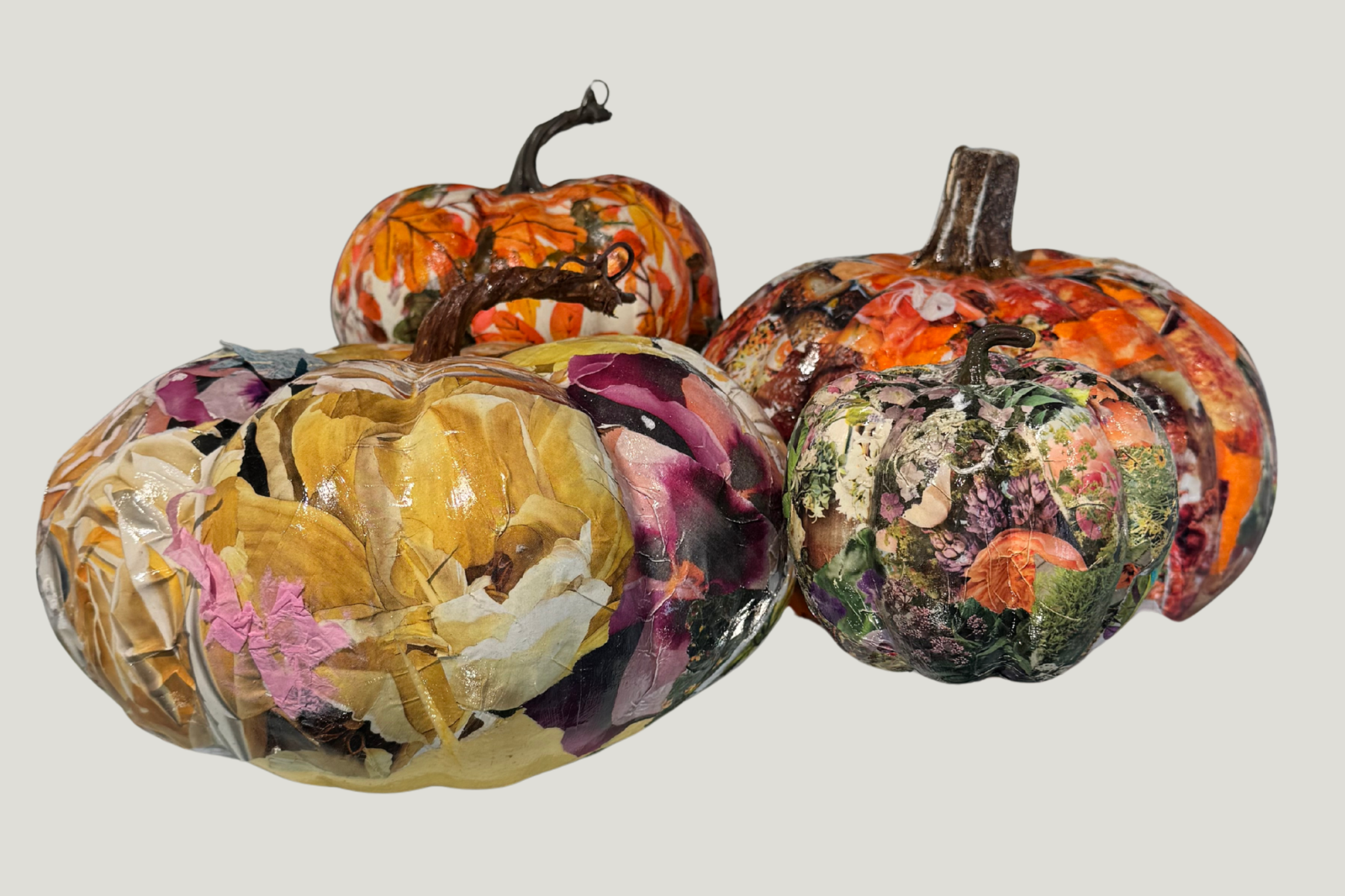 Decoupage Fall Pumpkins