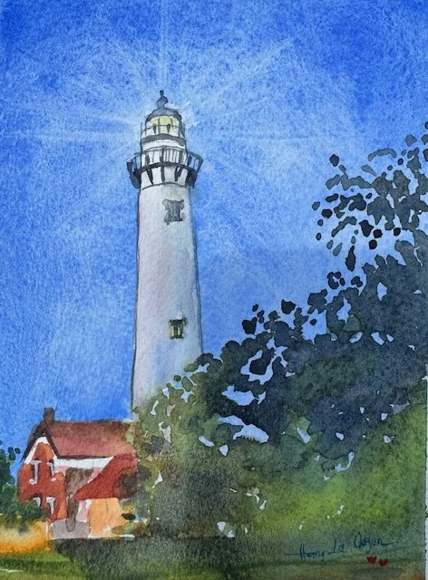 Beginning Watercolor: Saint Simons Island Lighthouse