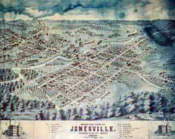 Historic Map of Jonesville, 1872