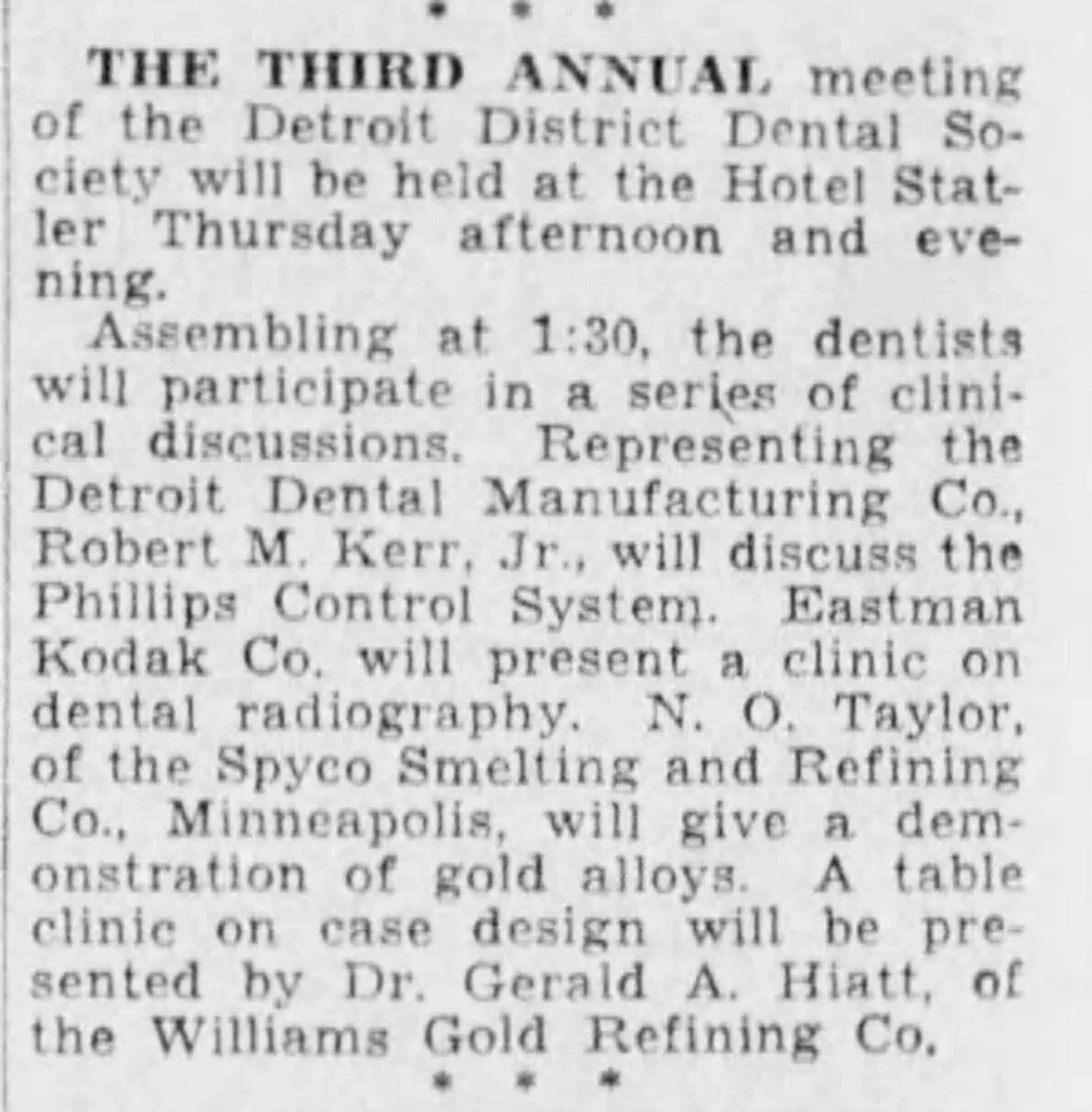 1933 - Detroit Free Press