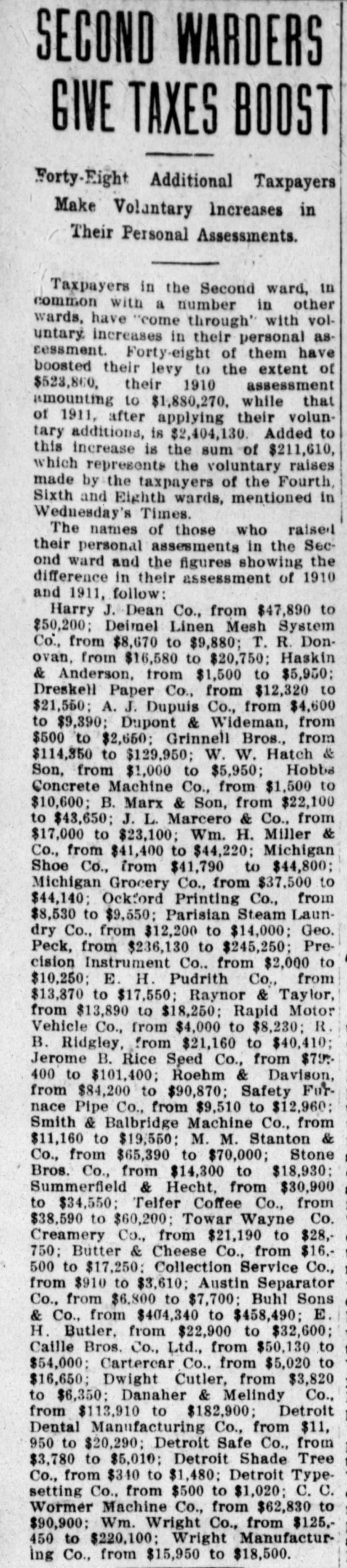 1911 - Detroit Evening News