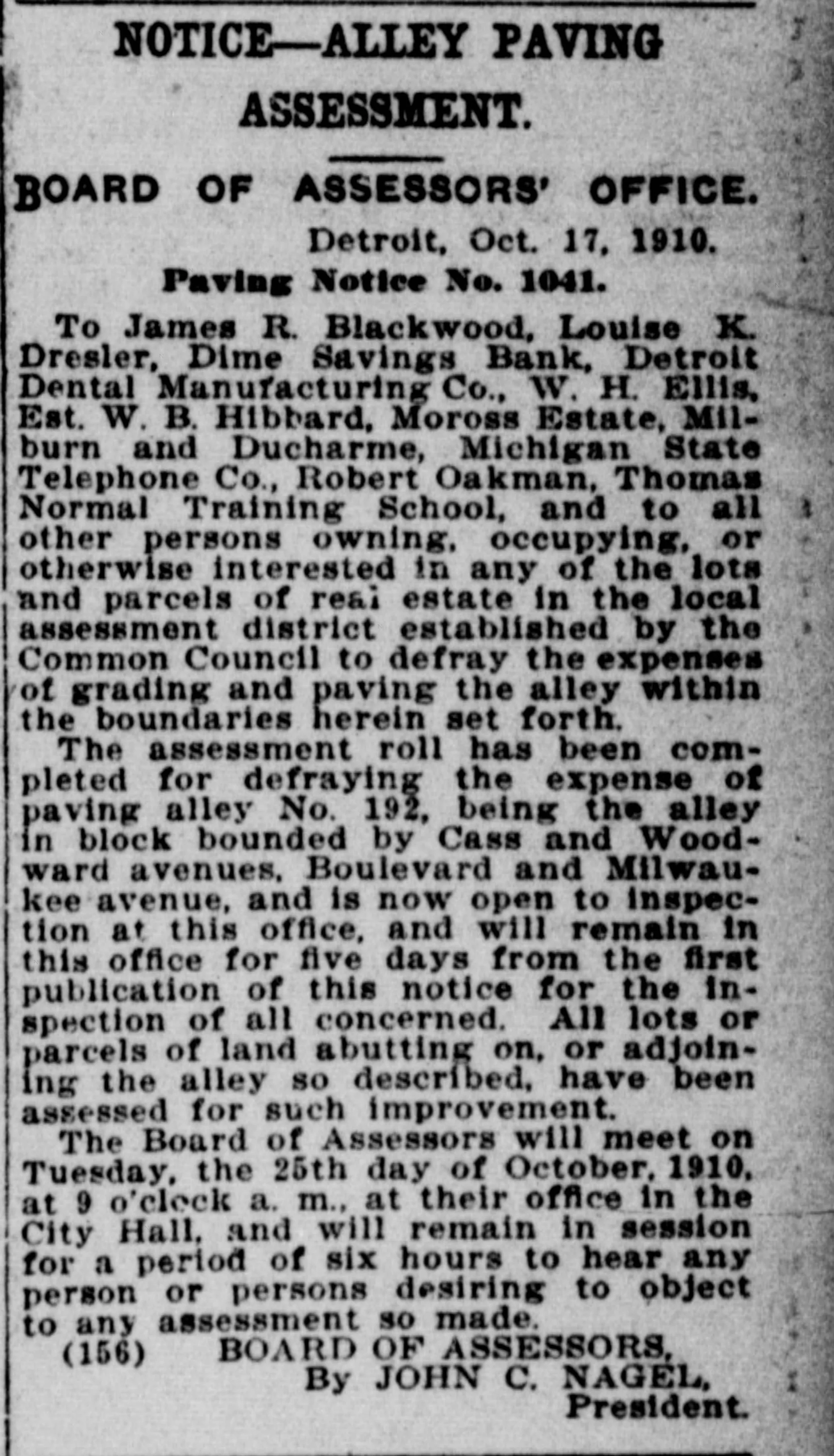 1910 - Detroit Evening News