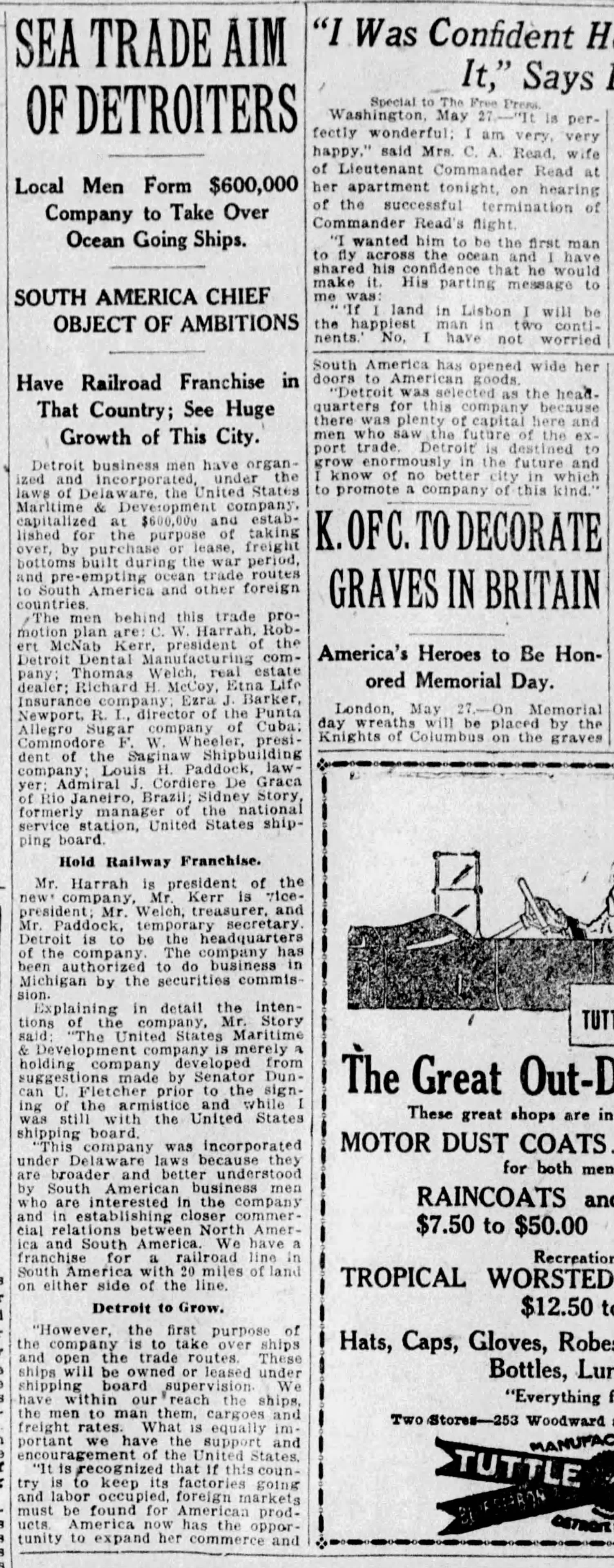 1919 - Detroit Free Press