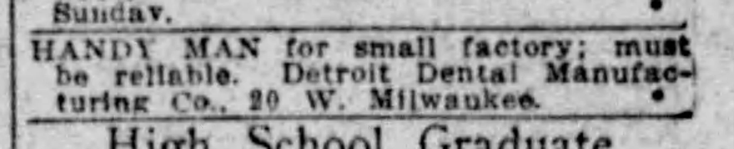 1920 - Detroit Free Press