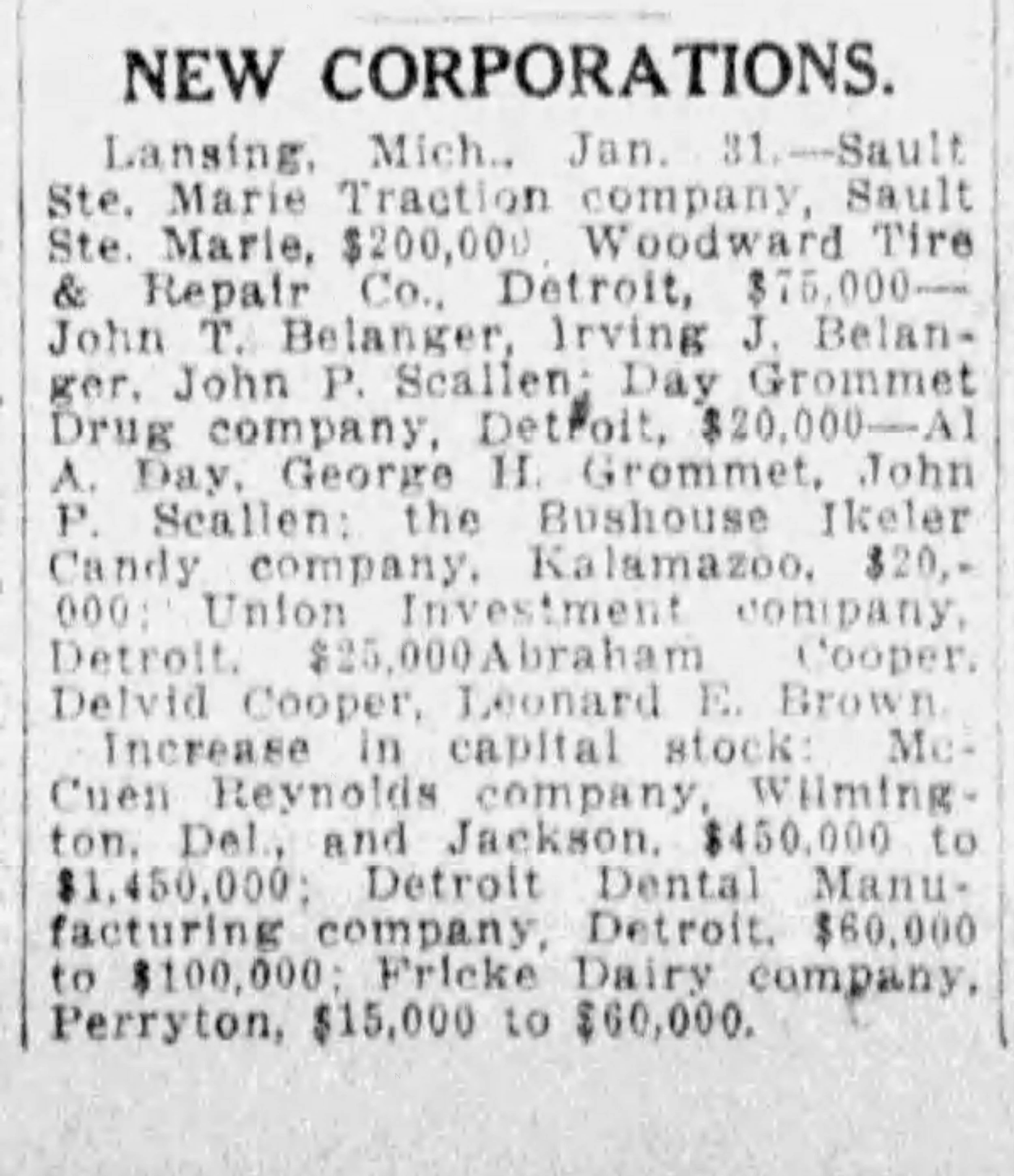 1919 - Detroit Free Press
