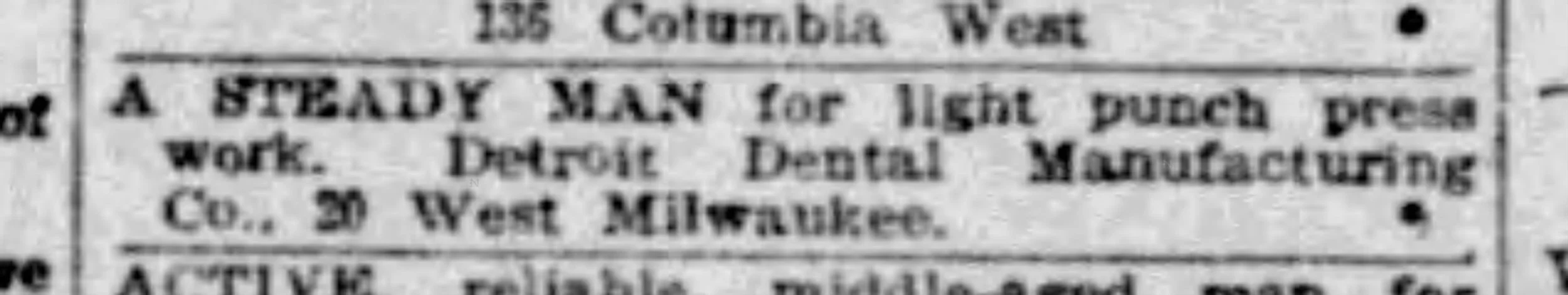 1920 - Detroit Free Press