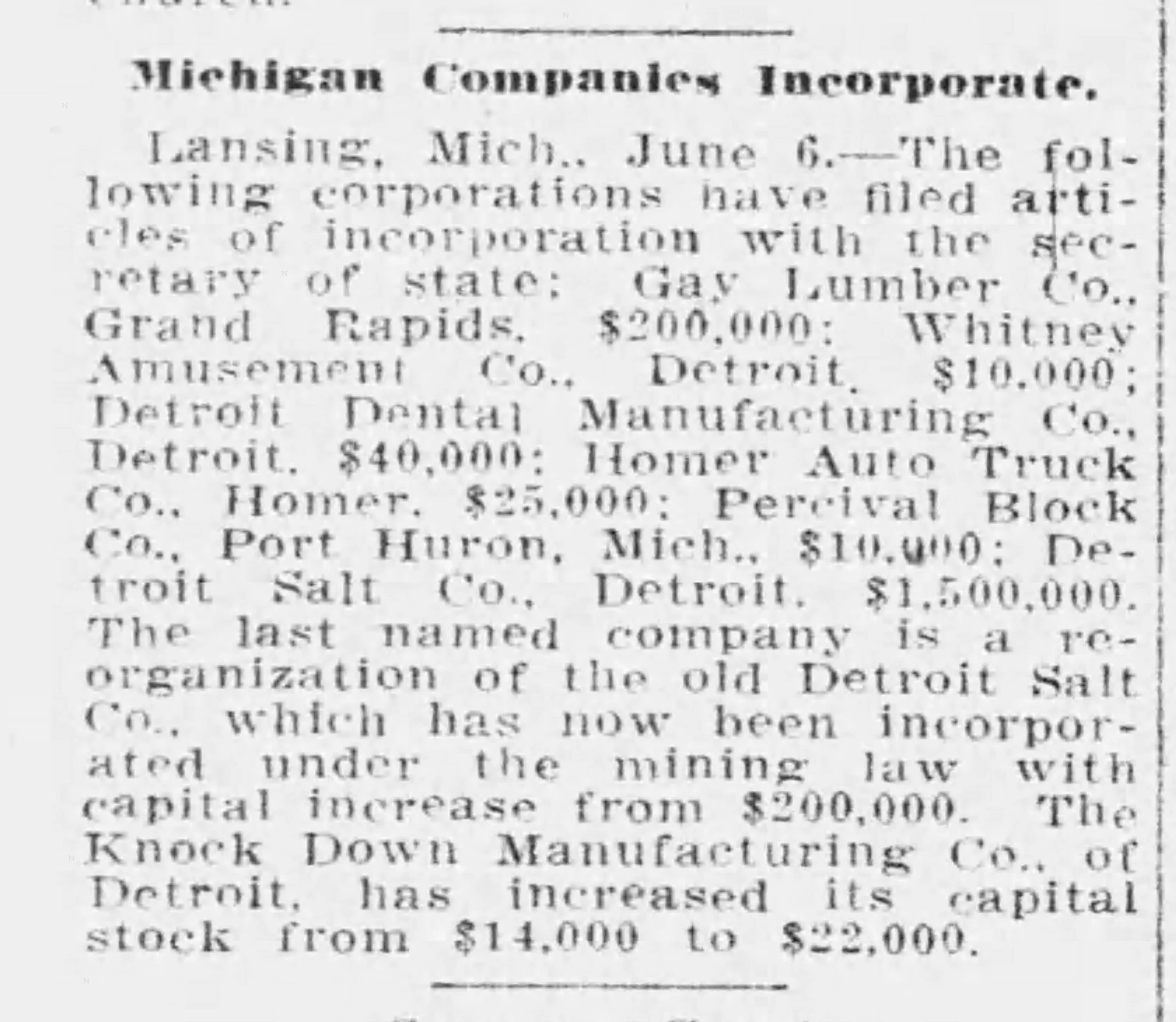 1907 - Detroit Free Press