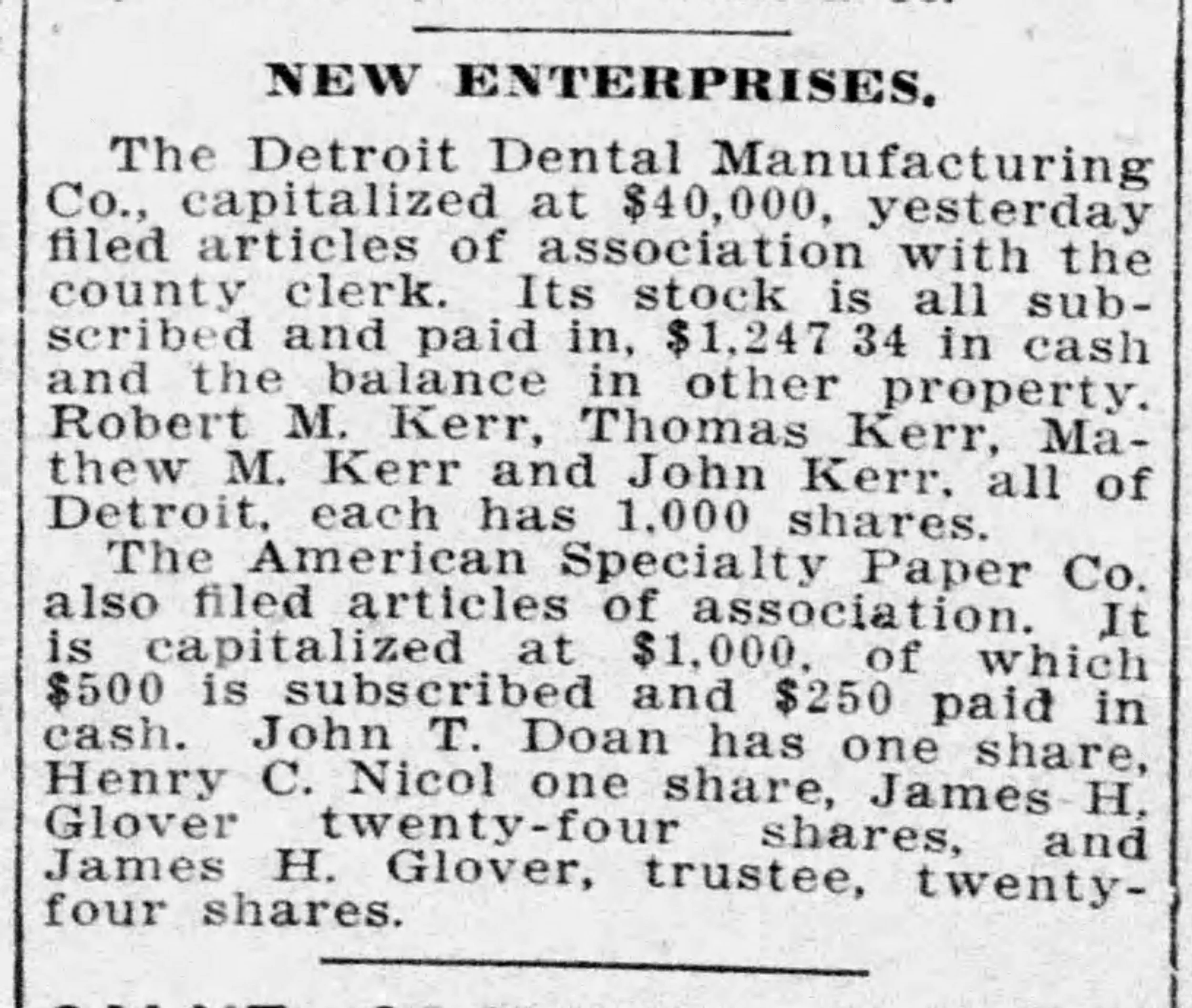 1907 - Detroit Free Press