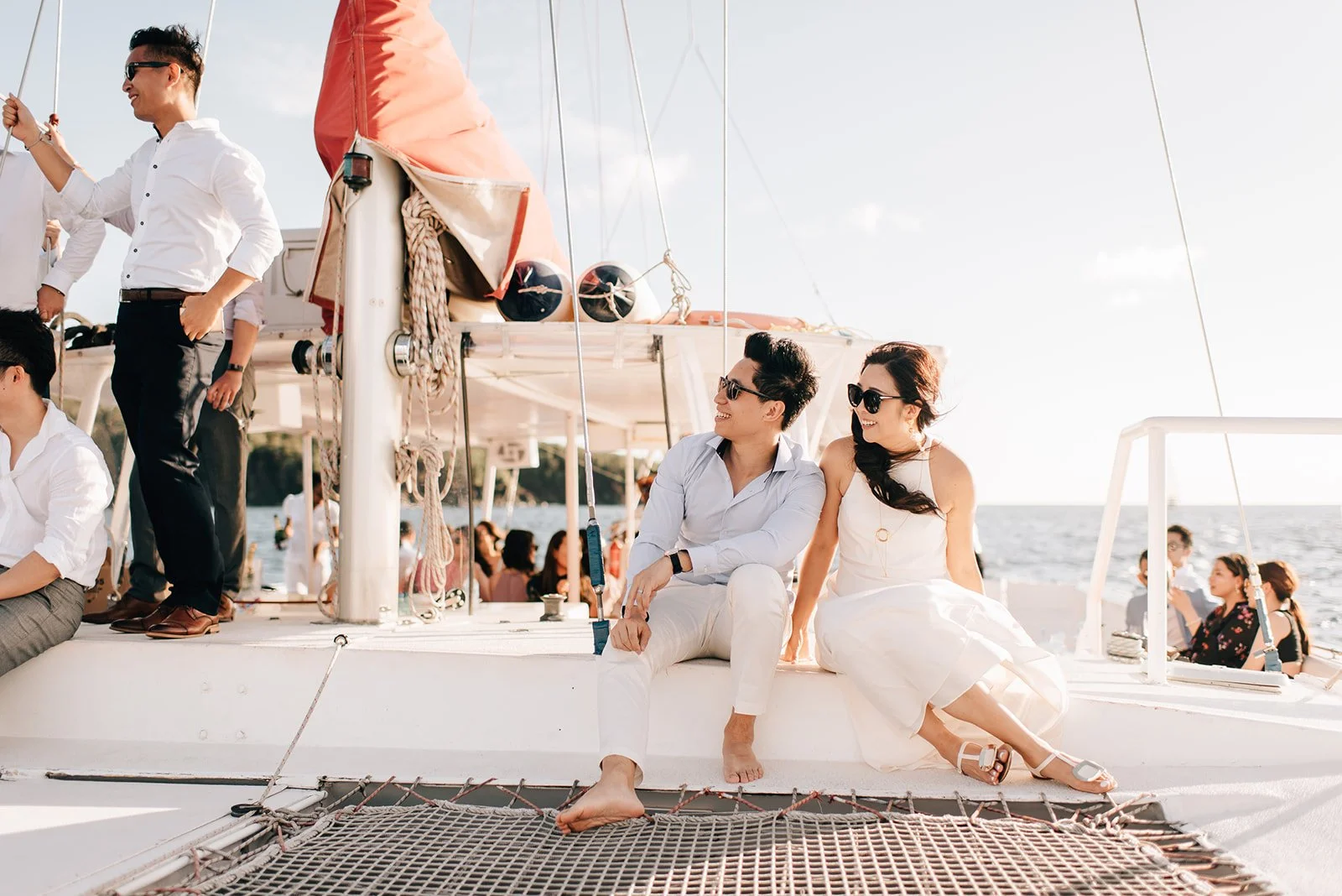 Bride and groom during their destination wedding celebration, documentary wedding photography by Sara Monika