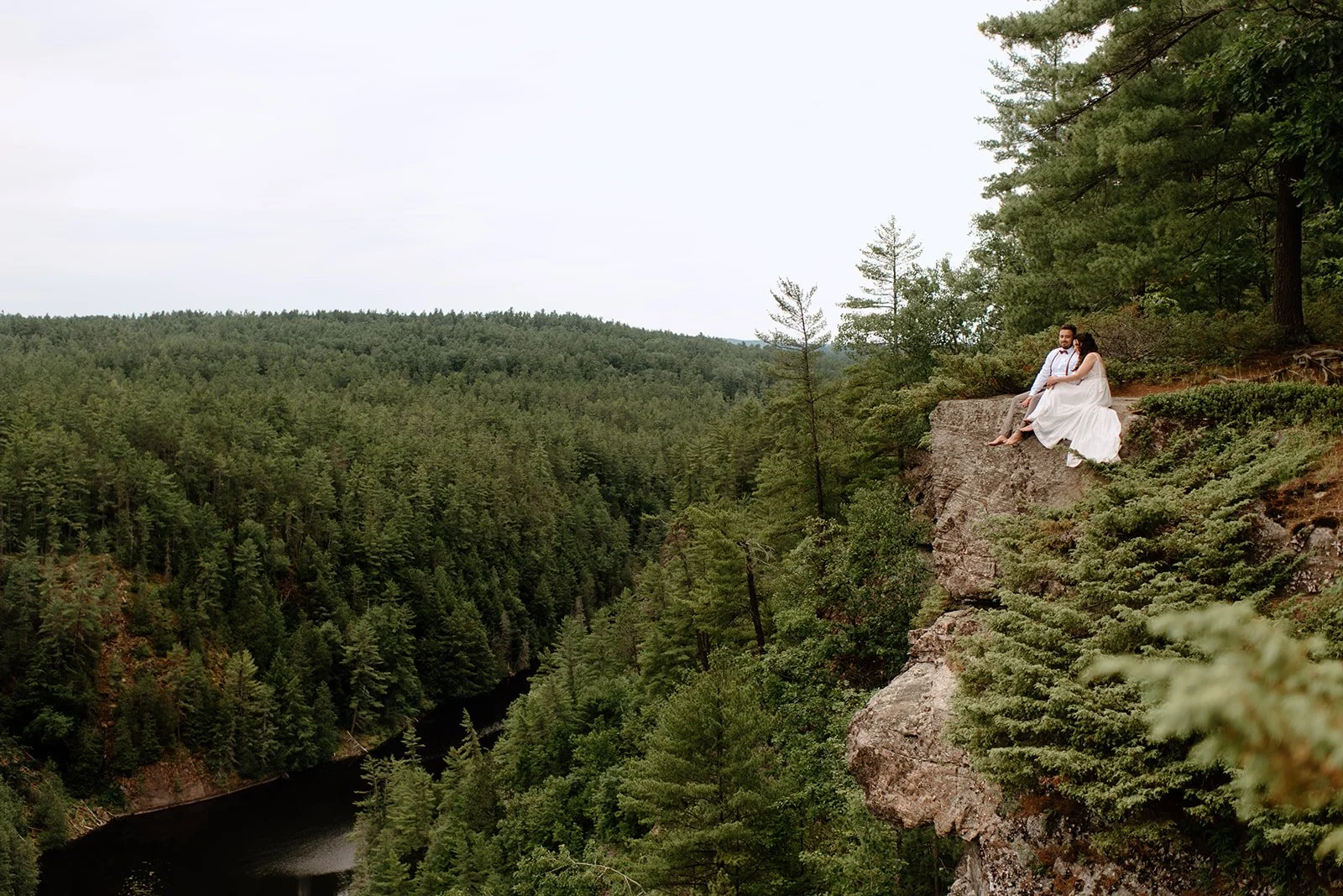 andid emotional moment between a bride and groom at their destination wedding, photographed by Sara Monika