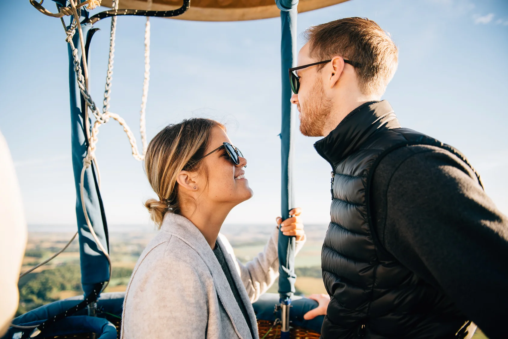 Hot Air Balloon Proposal by Sara Monika, Photographer