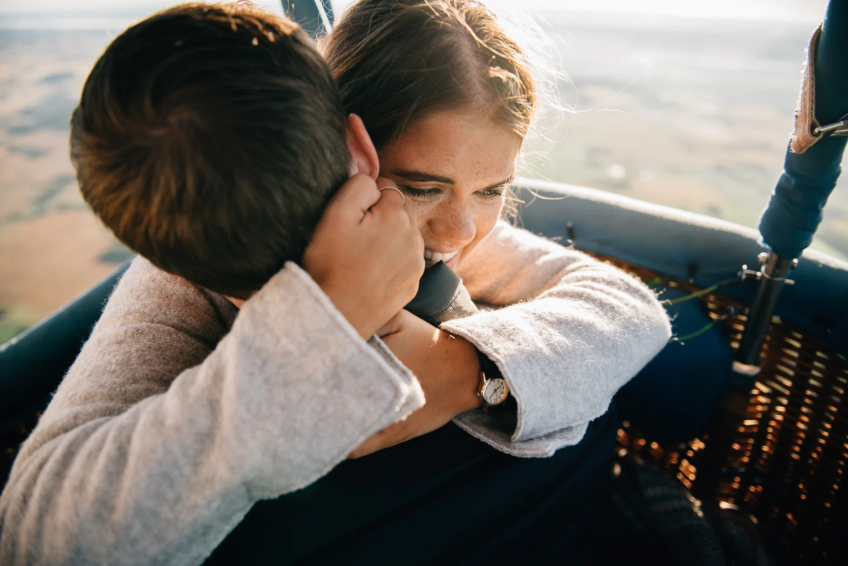 Hot Air Balloon Proposal by Sara Monika, Photographer