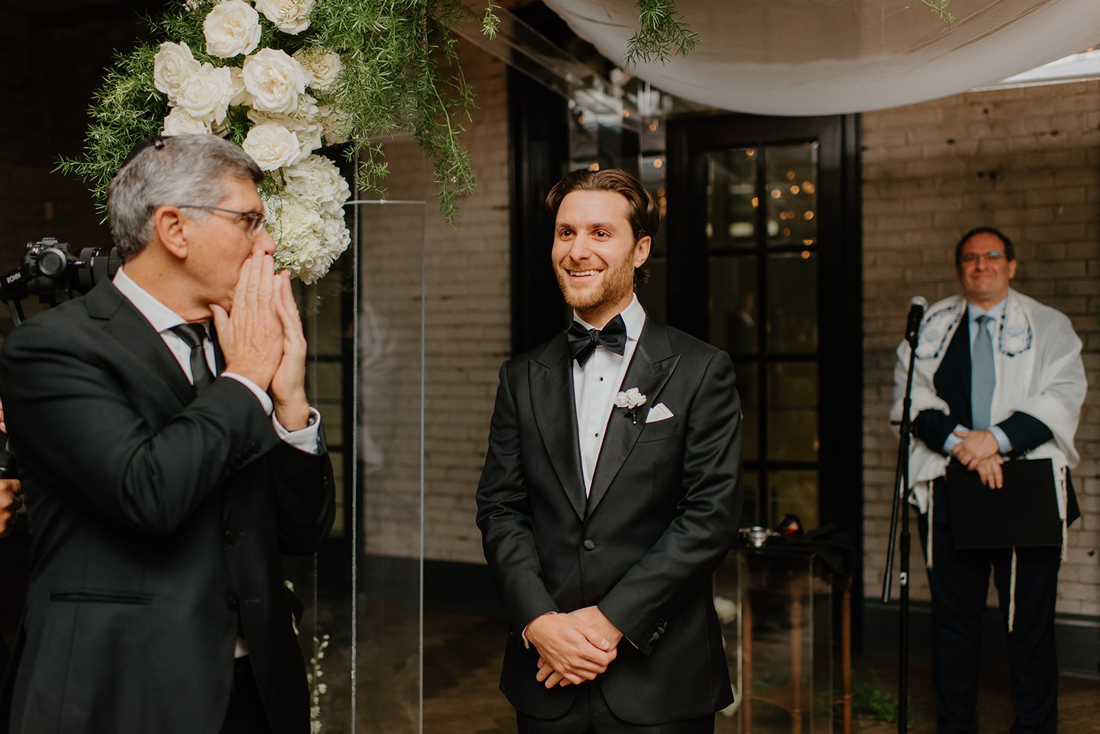 STORYS Building Wedding in Toronto Robyn and Tyler – Groom becoming emotional as he sees the bride walking down the aisle