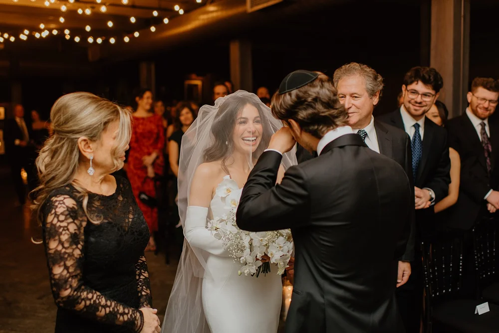 STORYS Building Wedding in Toronto Robyn and Tyler – Groom’s emotional as he watches the bride walk towards him