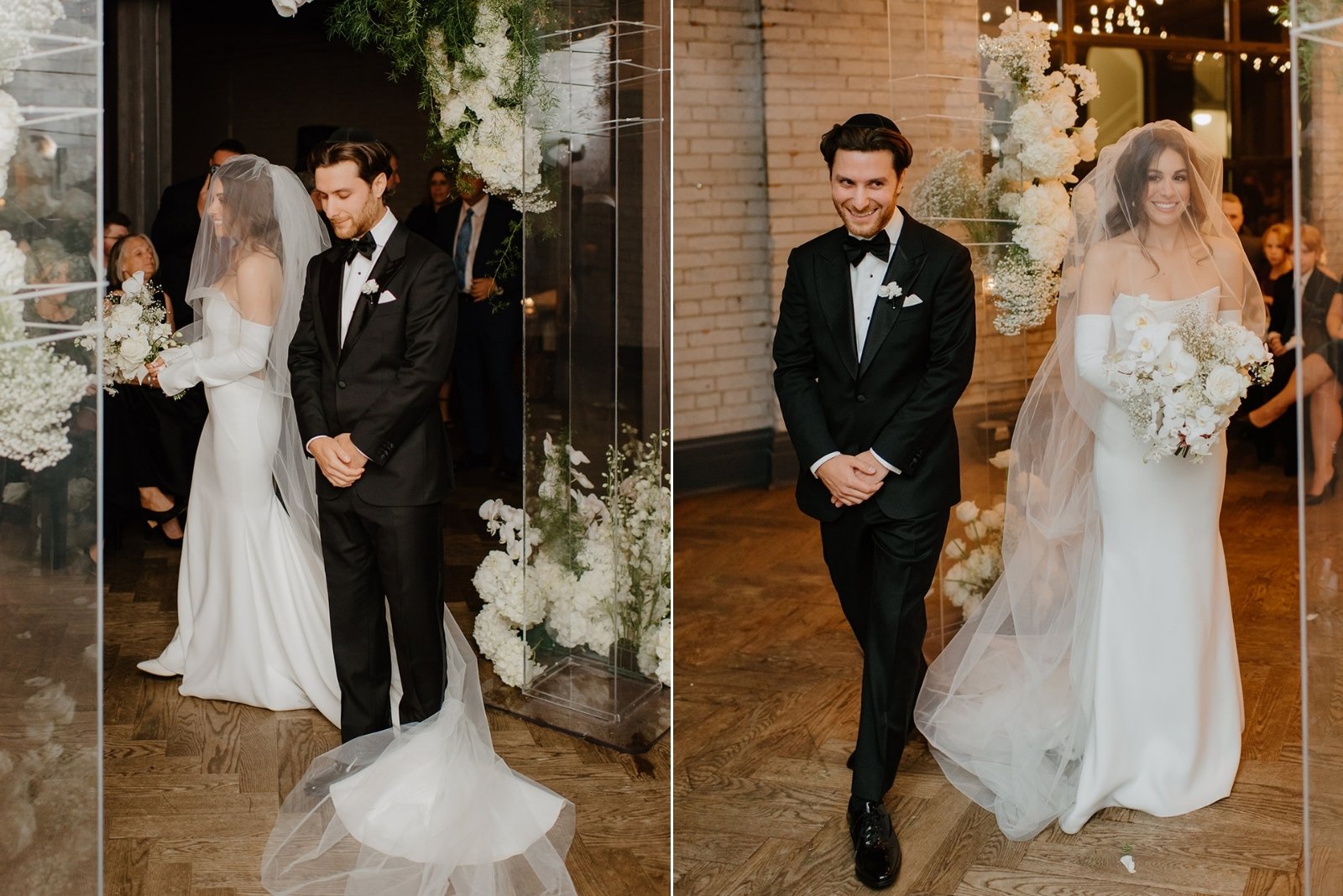 STORYS Building Wedding in Toronto Robyn and Tyler – Bride and groom making their way down the aisle